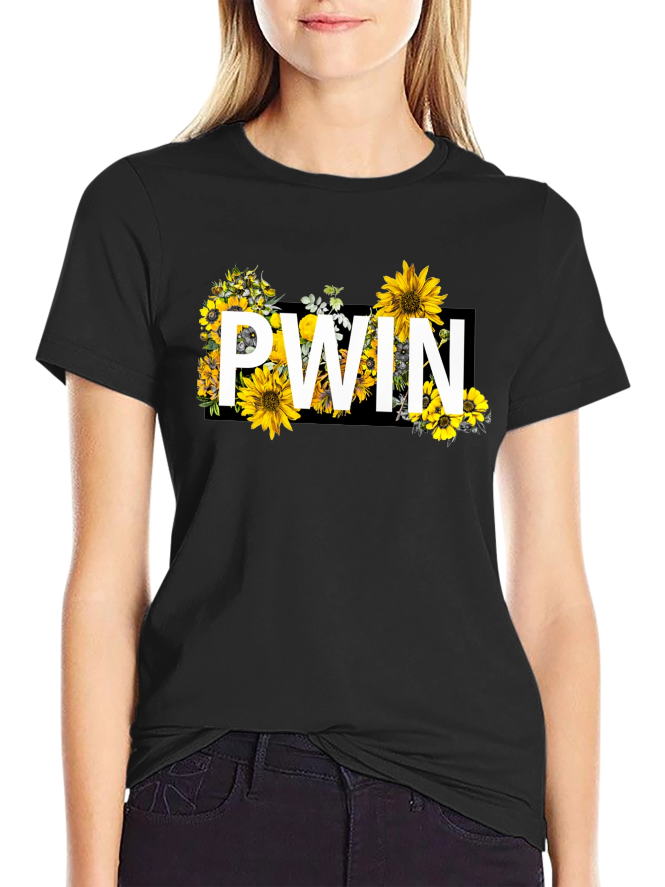 PWN Floral Graphic Black T-Shirt