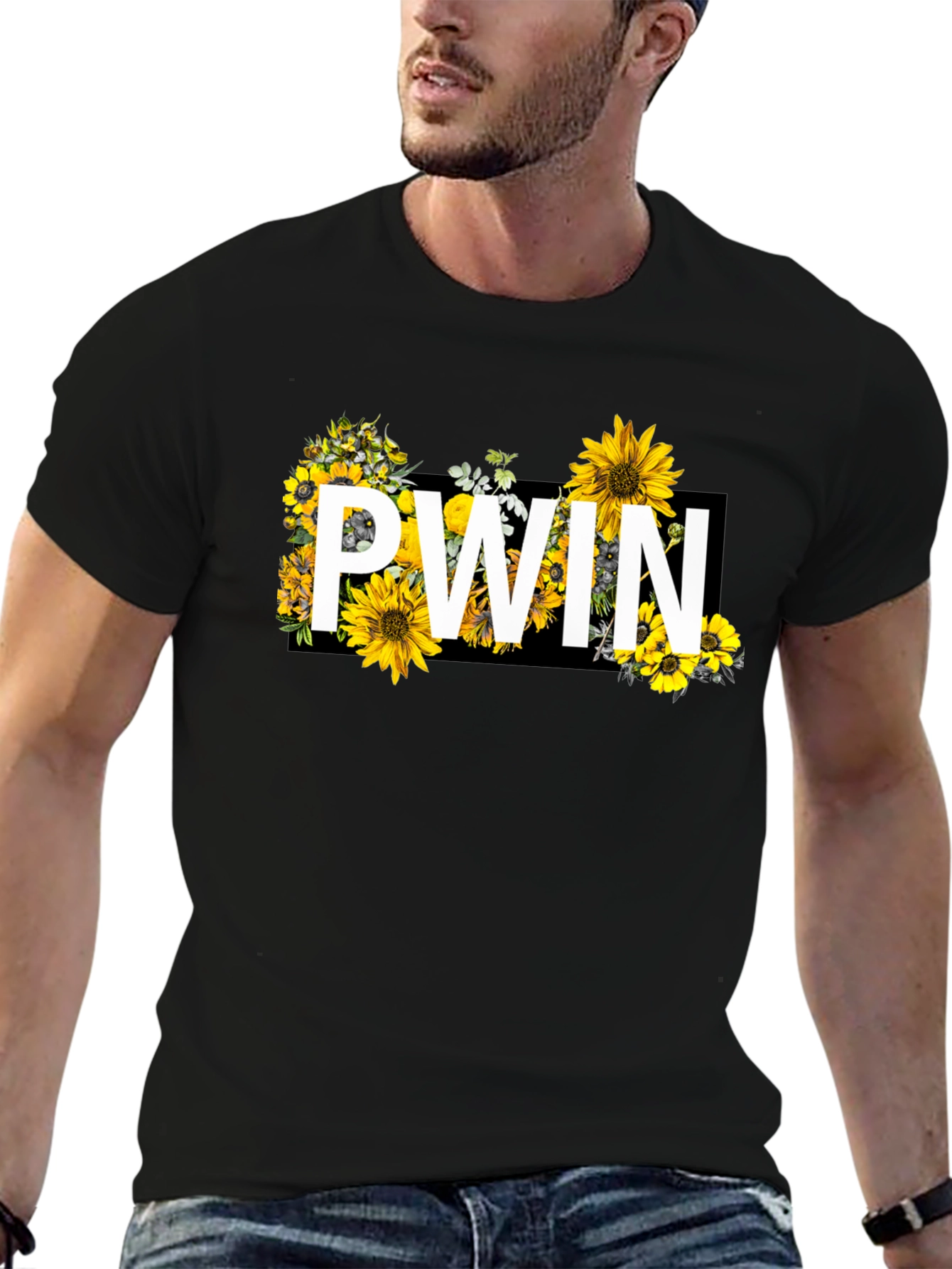 PWN Floral Graphic Black T-Shirt
