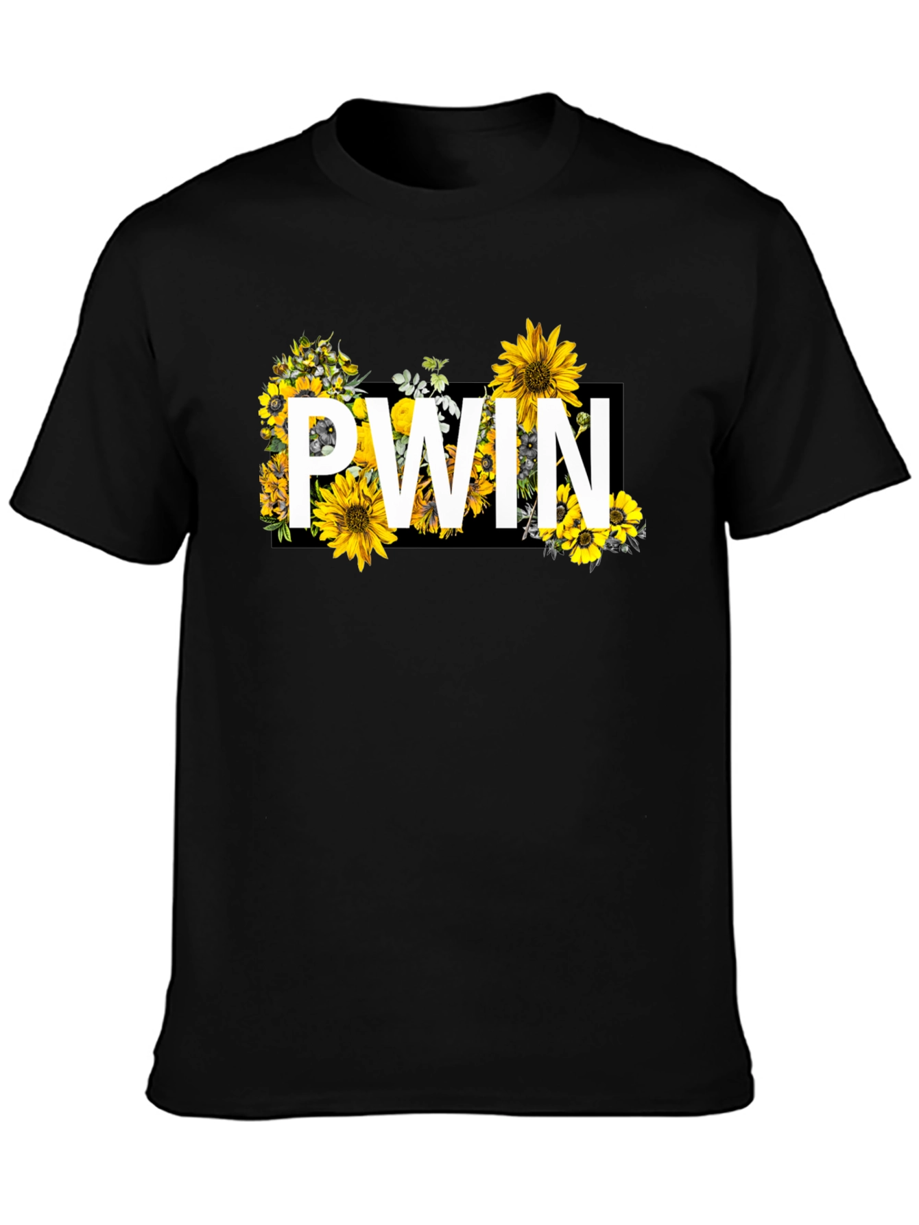 PWN Floral Graphic Black T-Shirt