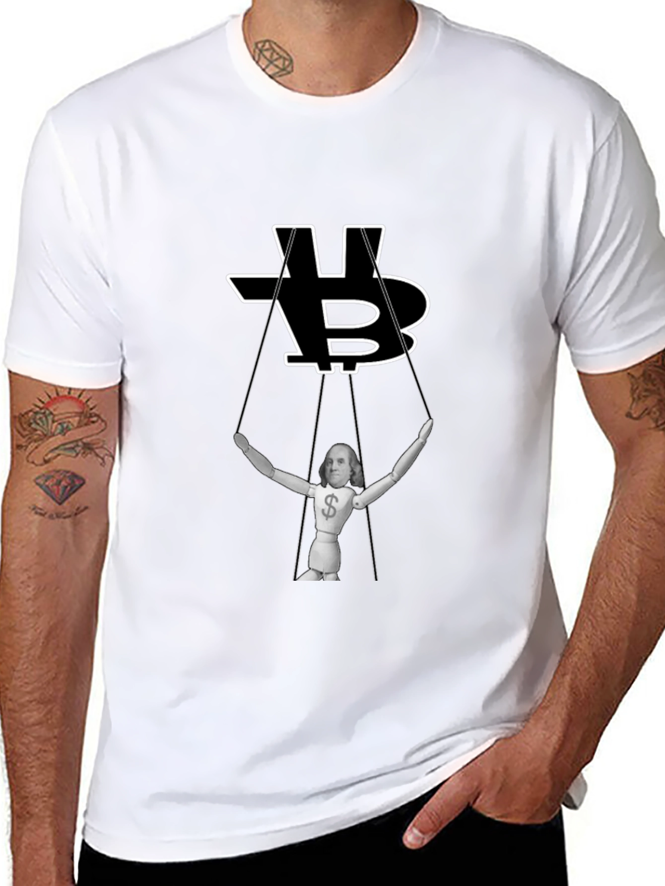 Bitcoin Puppet Master T-Shirt - Crypto Currency Tee