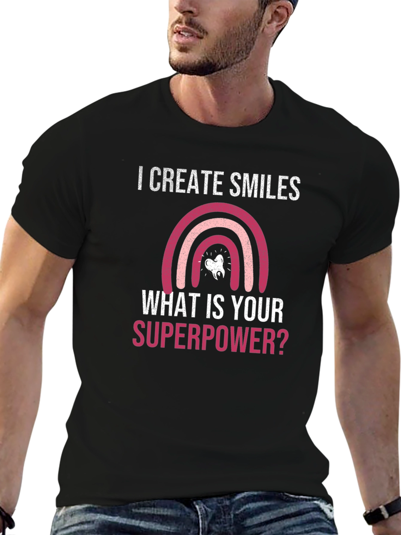 I Create Smiles Superpower Graphic Tee