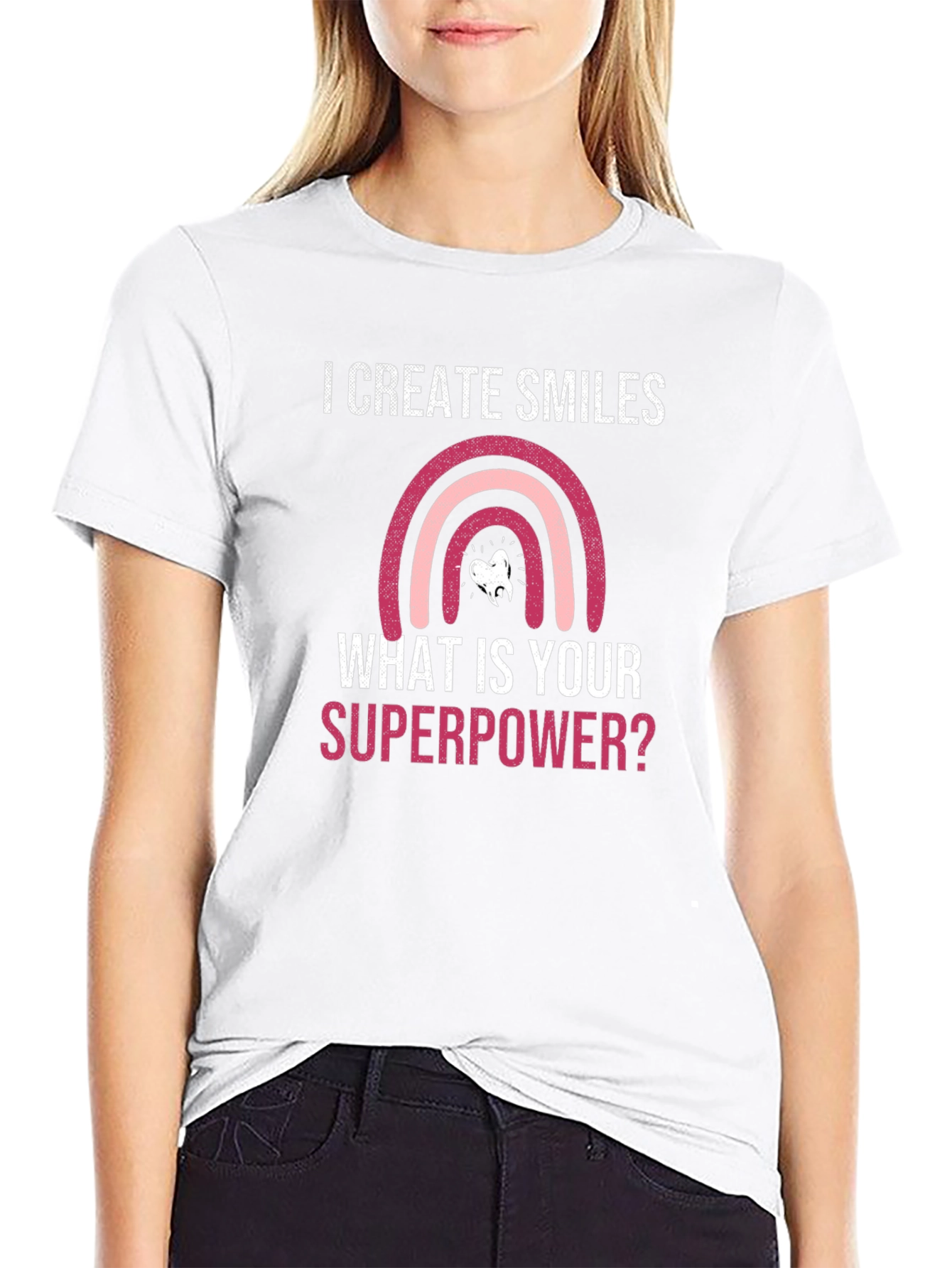 I Create Smiles Superpower Graphic Tee