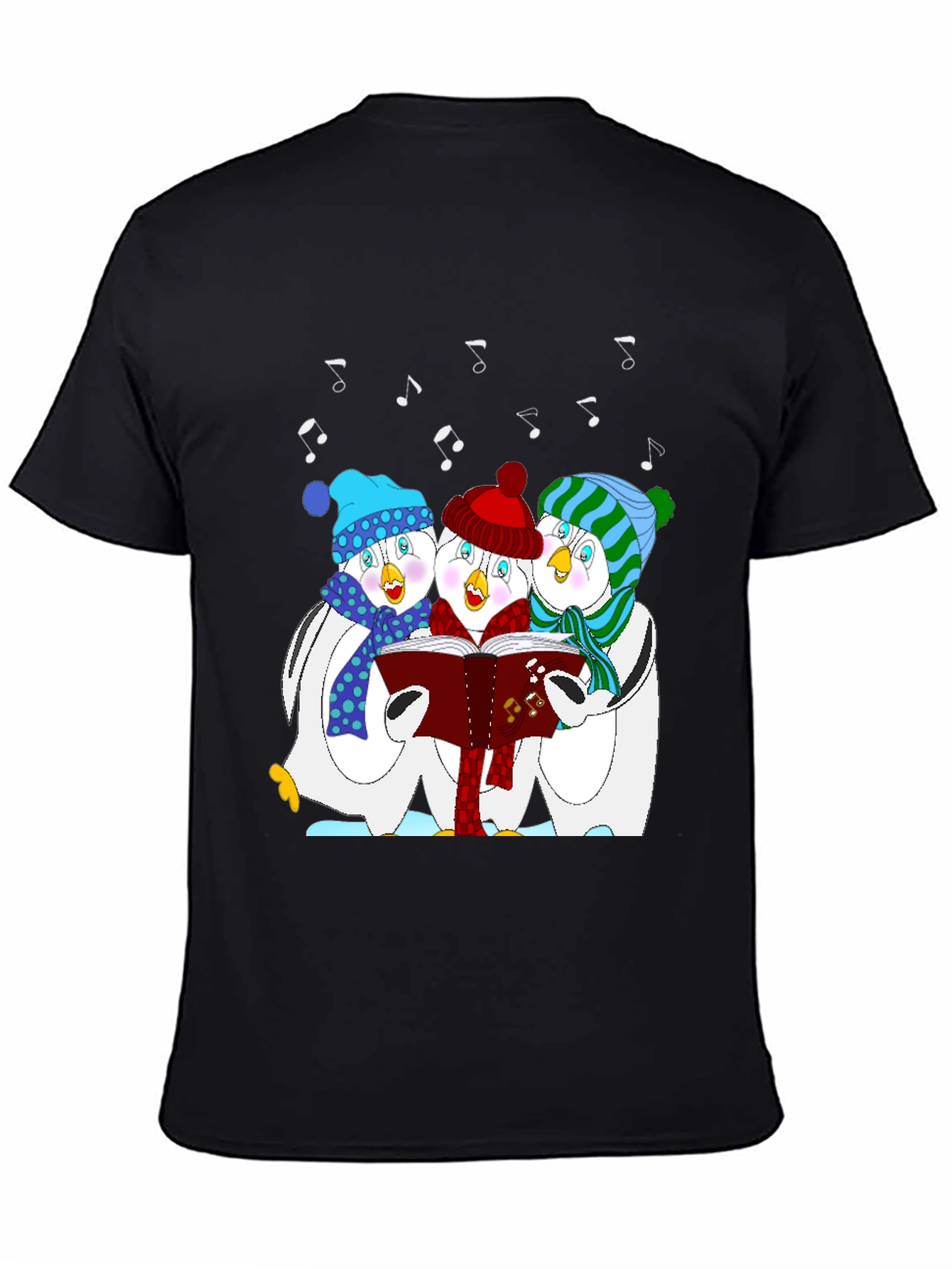 Penguin Carolers Graphic Tee - Holiday Fun!