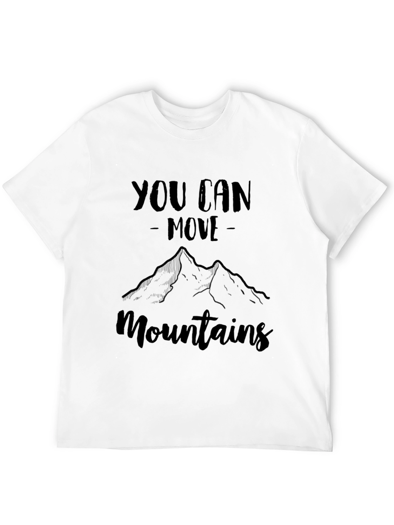 Motivational Move Mountains Black T-Shirt