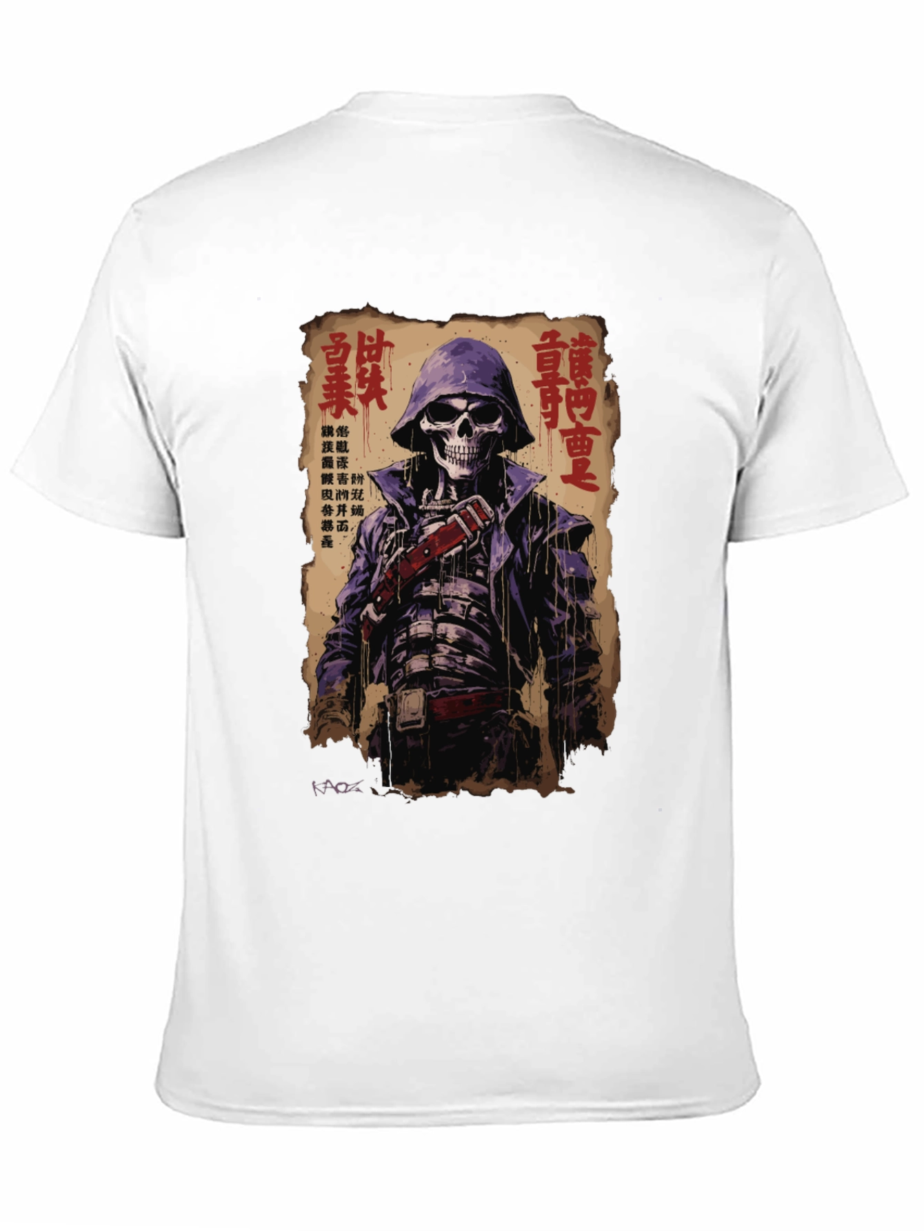Grim Reaper Japanese Art Black T-Shirt