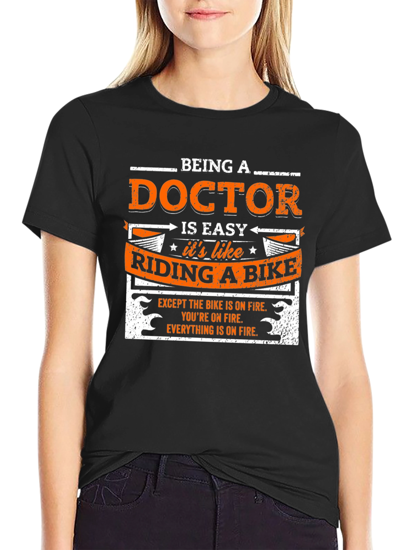 Funny Doctor Riding a Bike T-Shirt