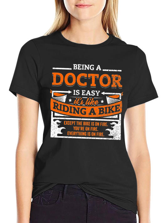 Funny Doctor Riding a Bike T-Shirt