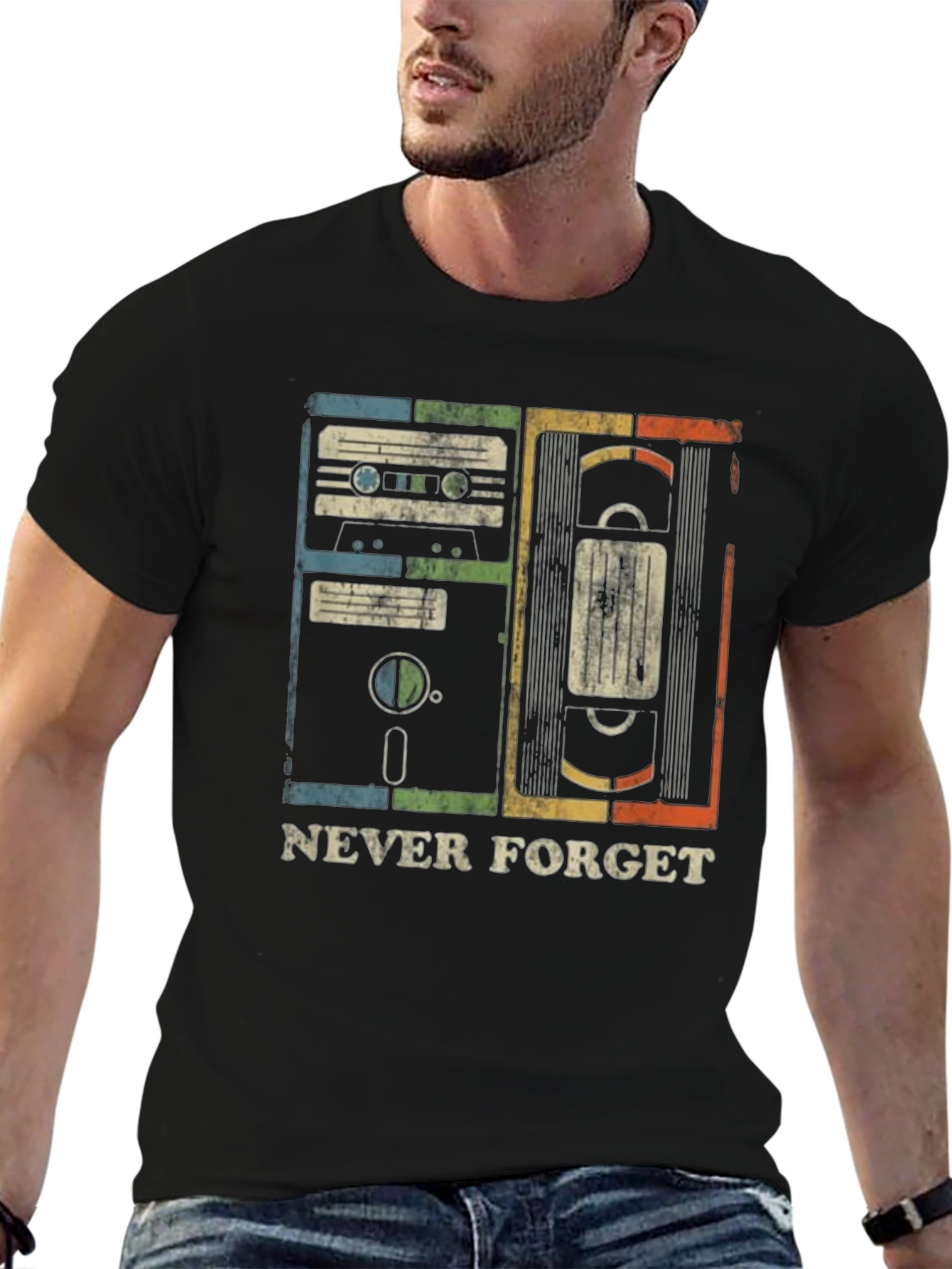 Retro Tech Never Forget Graphic Tee