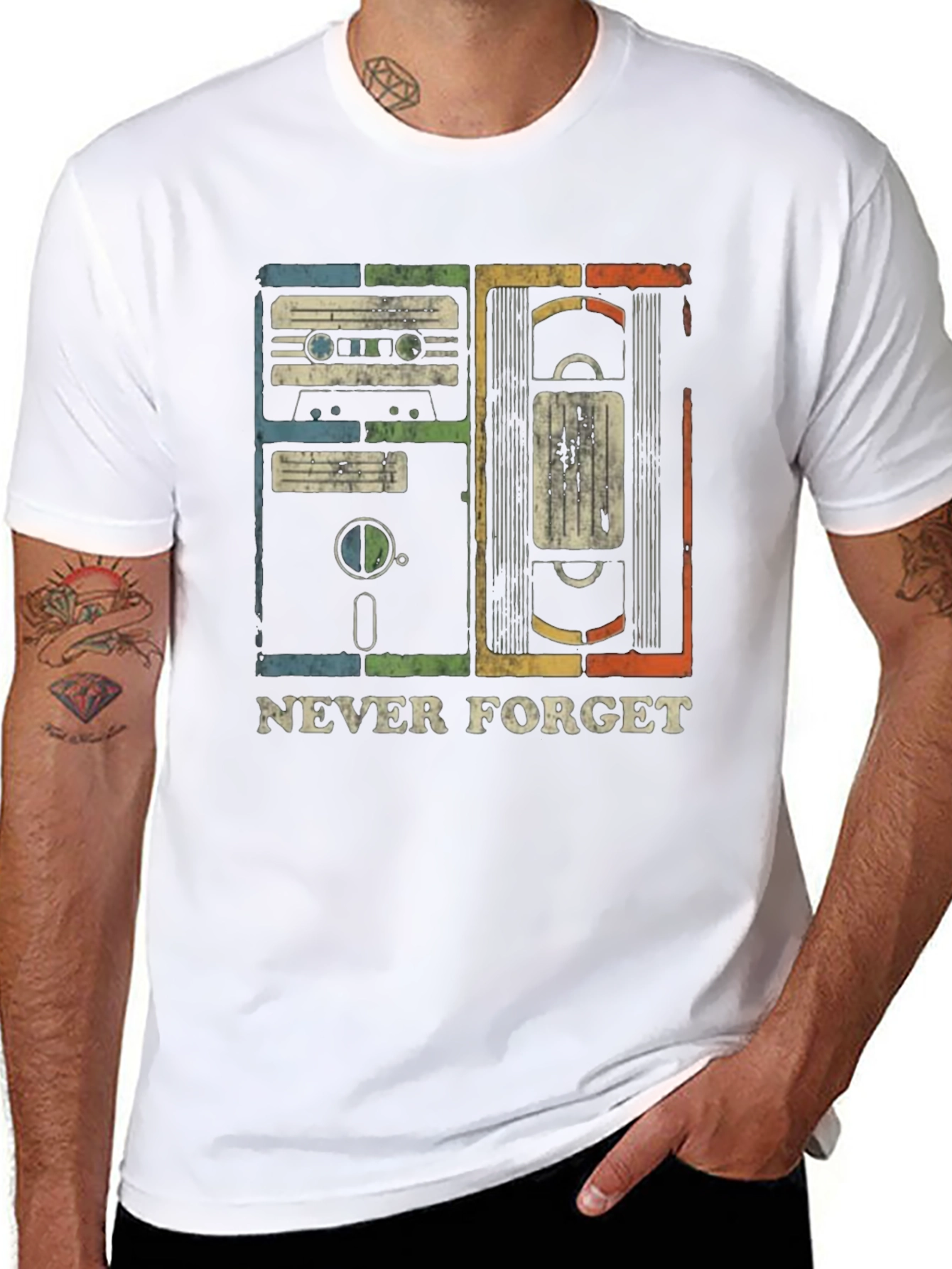 Retro Tech Never Forget Graphic Tee