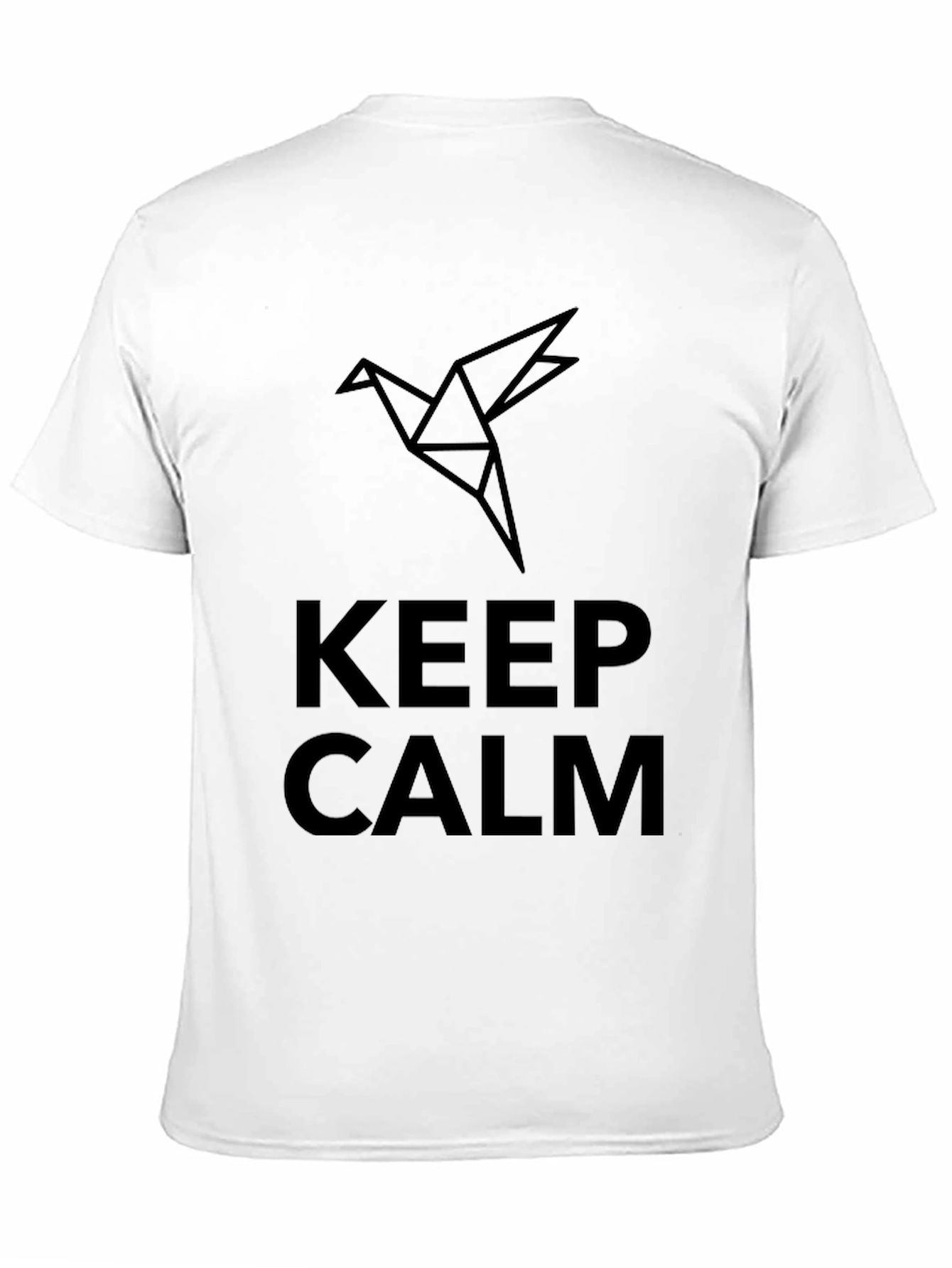 Keep Calm Geometric Bird Graphic Tee