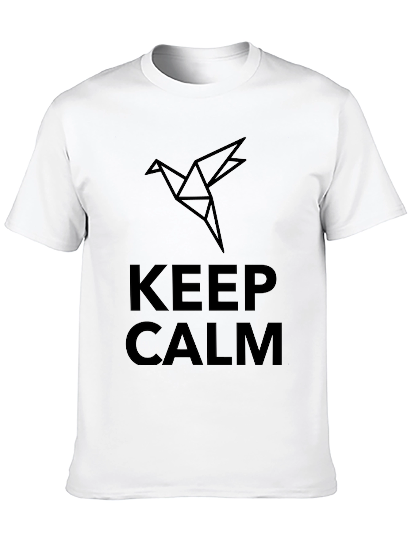 Keep Calm Geometric Bird Graphic Tee