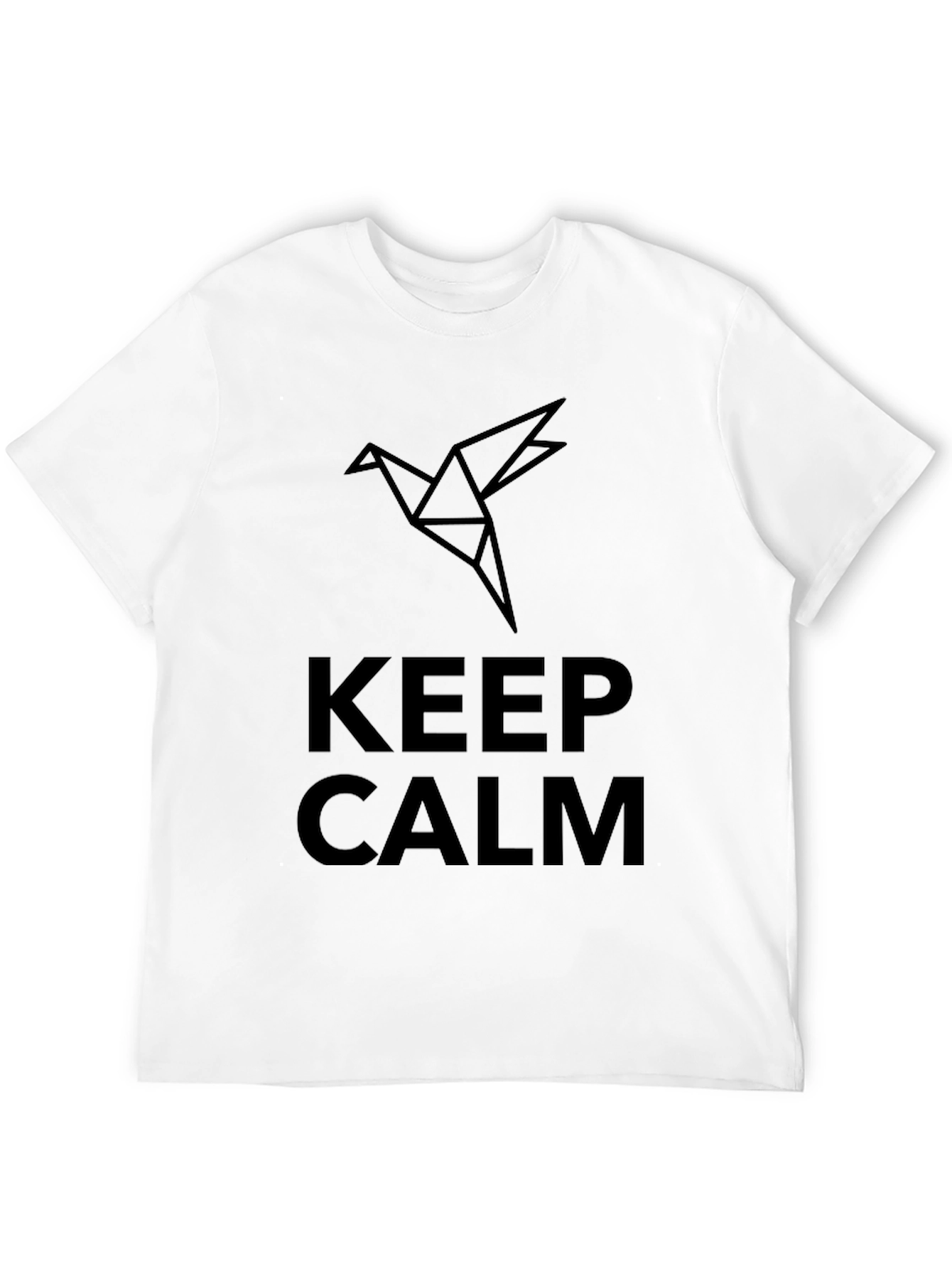 Keep Calm Geometric Bird Graphic Tee