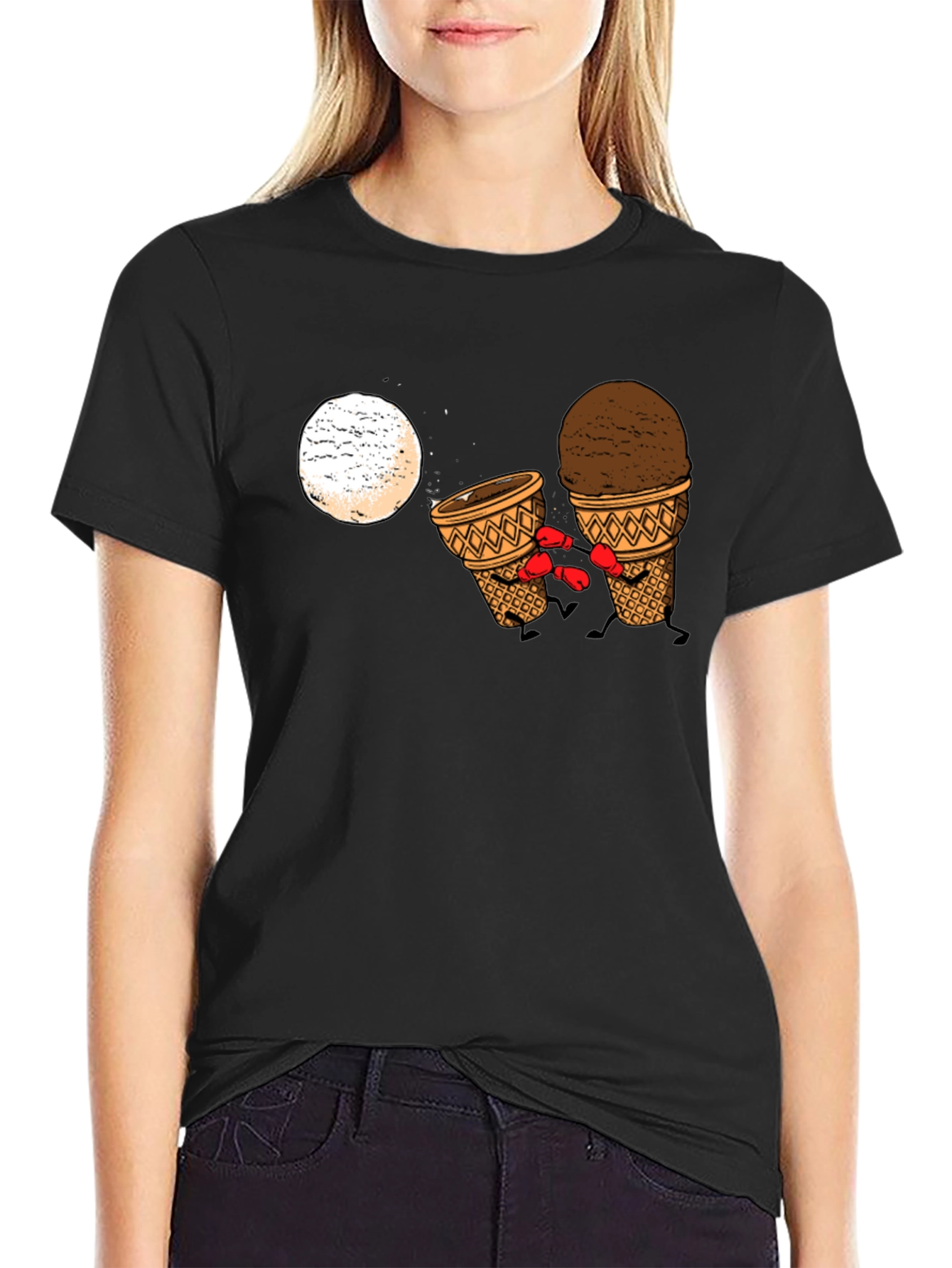 Boxing Ice Cream Cone Graphic Tee