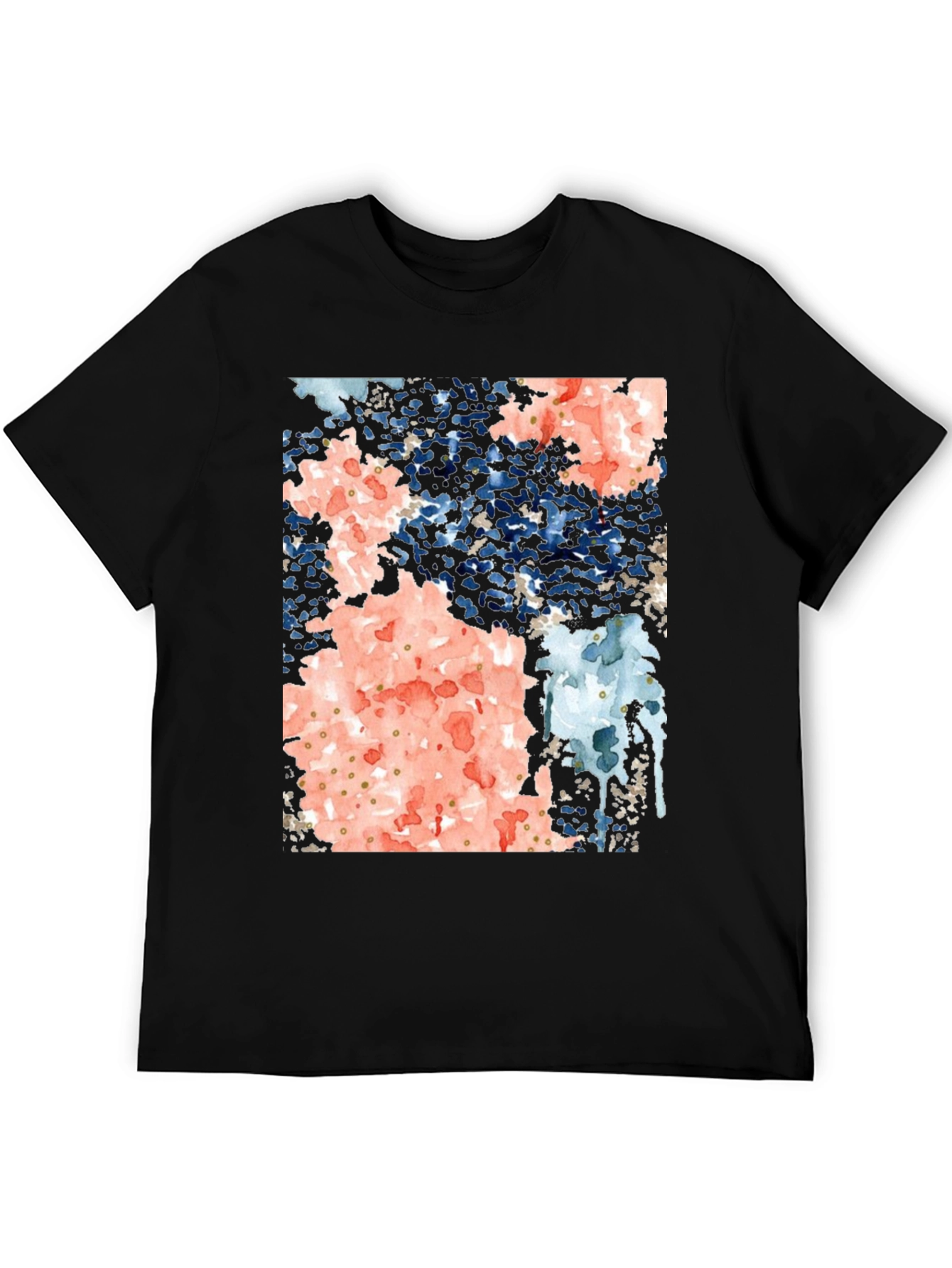 Abstract Art Black Tee Shirt