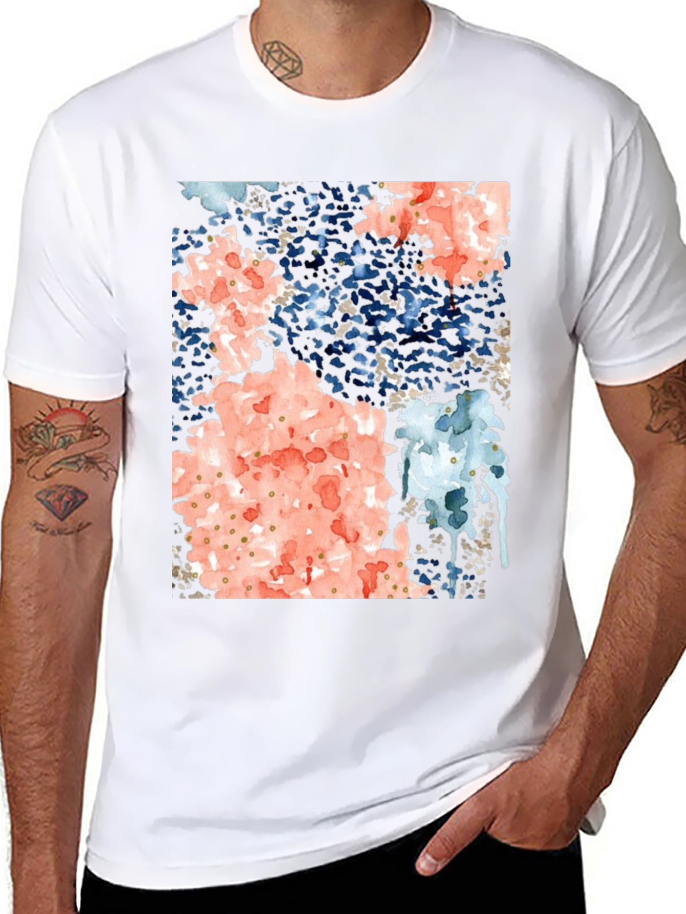 Abstract Art Black Tee Shirt