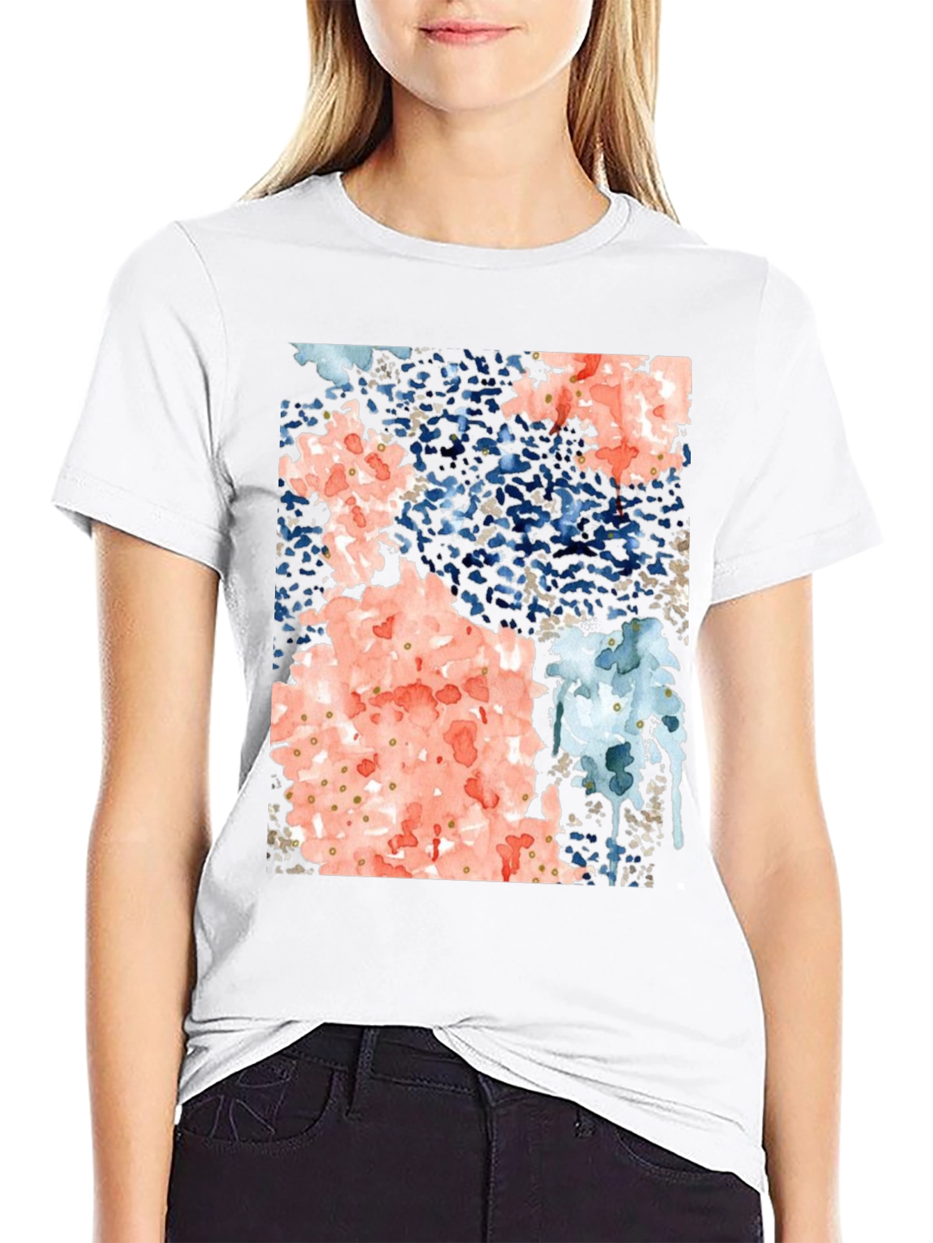 Abstract Art Black Tee Shirt
