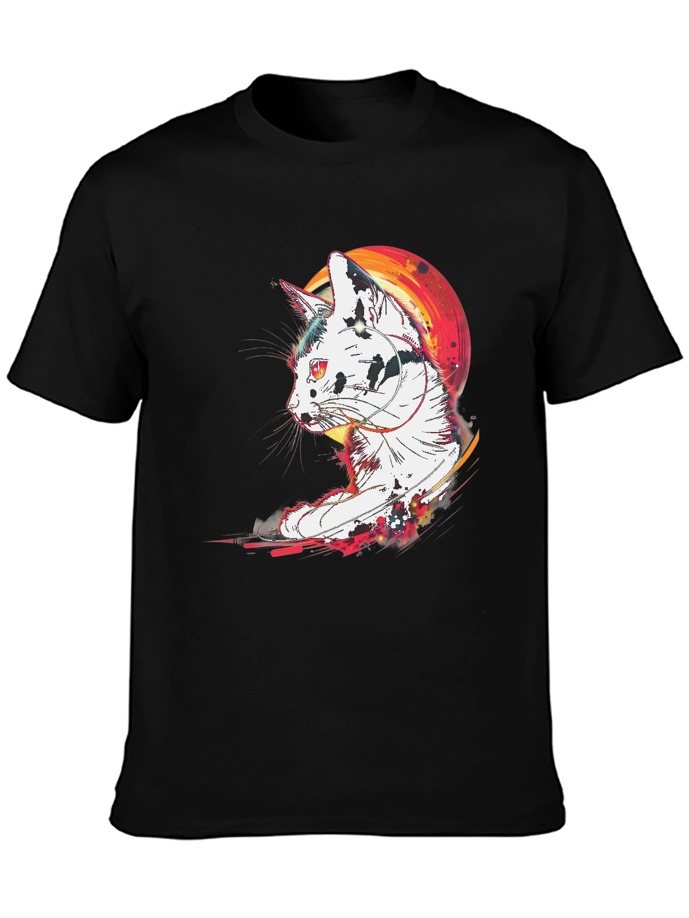 Cat Silhouette T-Shirt - Unique Graphic Tee