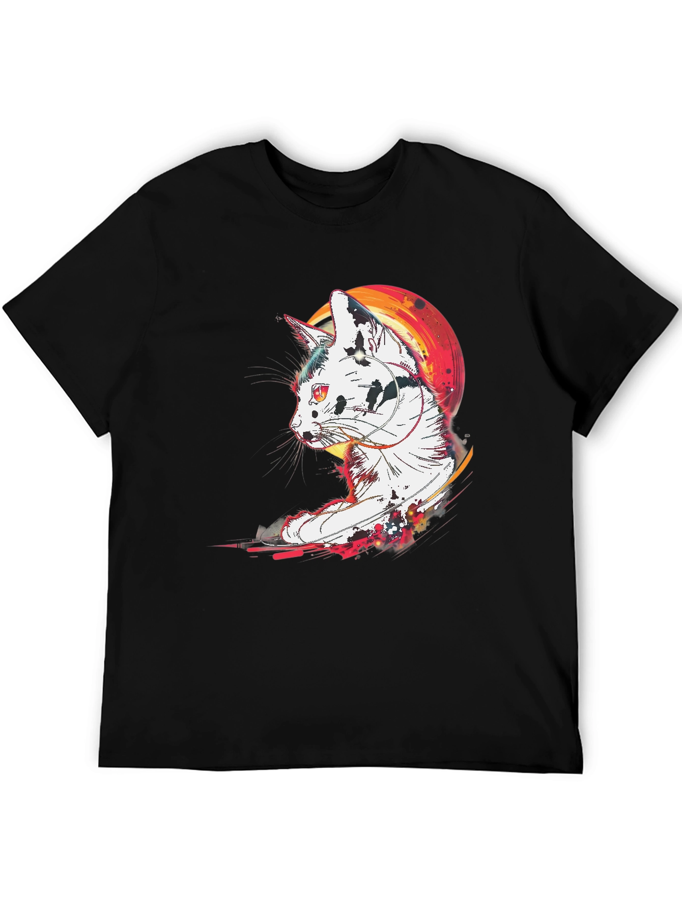 Cat Silhouette T-Shirt - Unique Graphic Tee