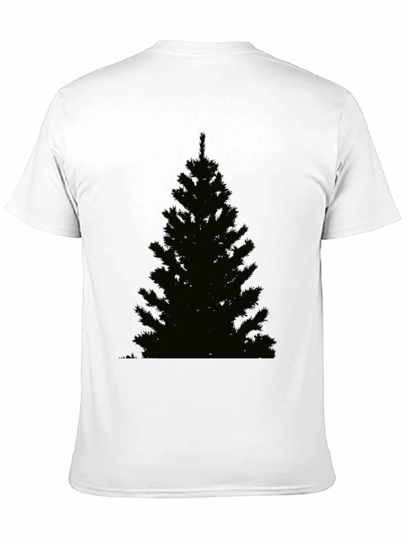 Mens Black Christmas Tree Graphic T-Shirt