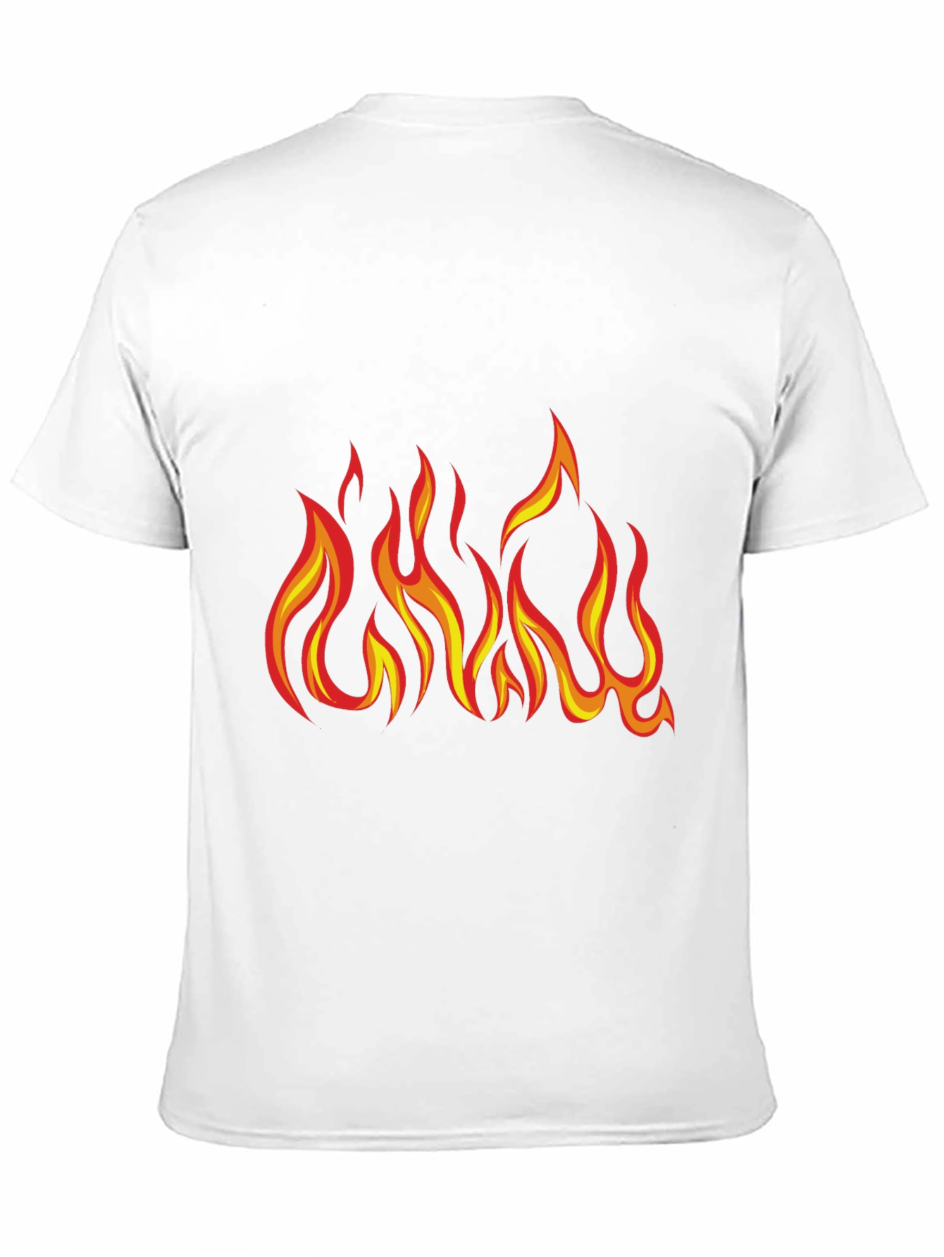 Fiery Flame Graphic T-Shirt - Bold Black Tee