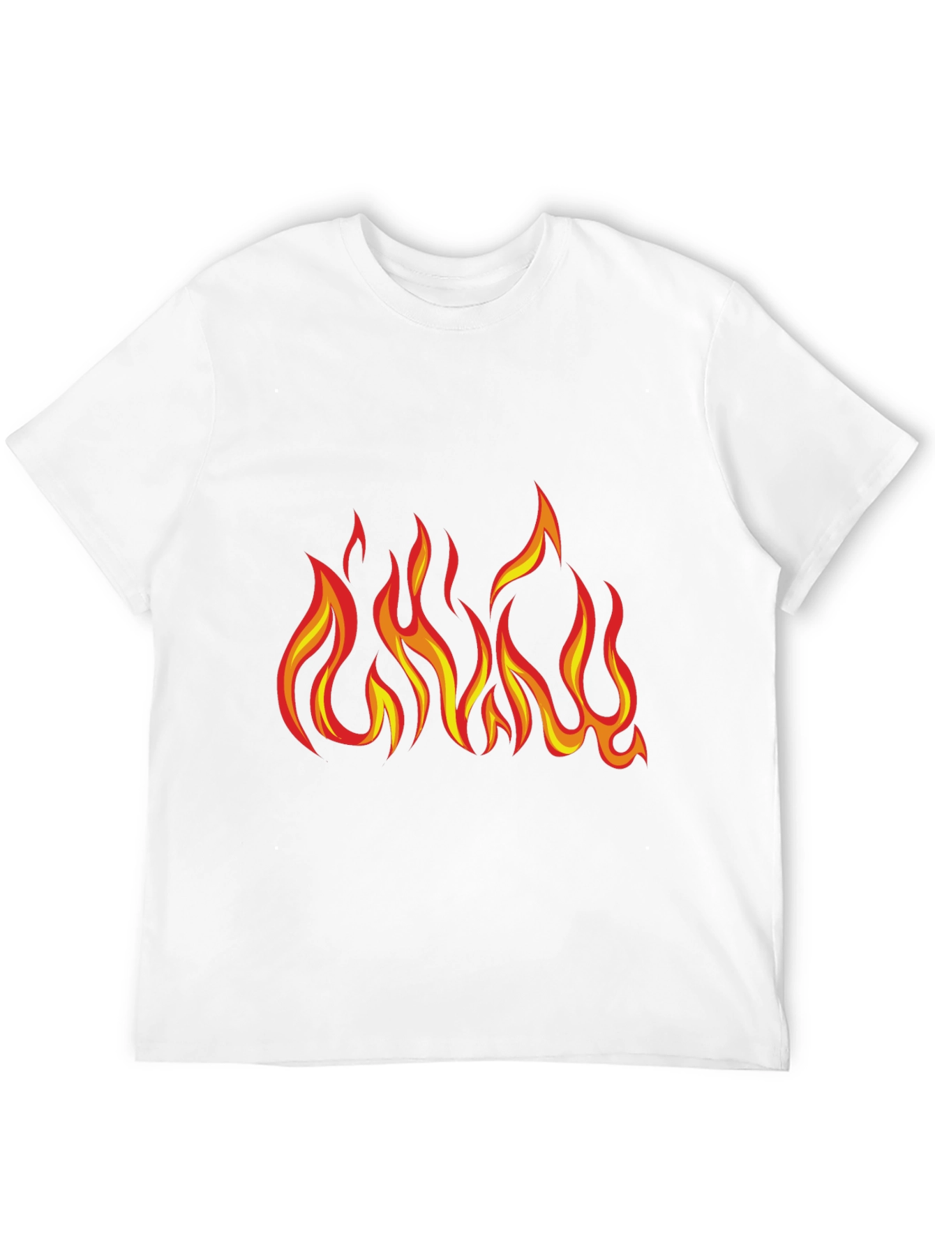 Fiery Flame Graphic T-Shirt - Bold Black Tee
