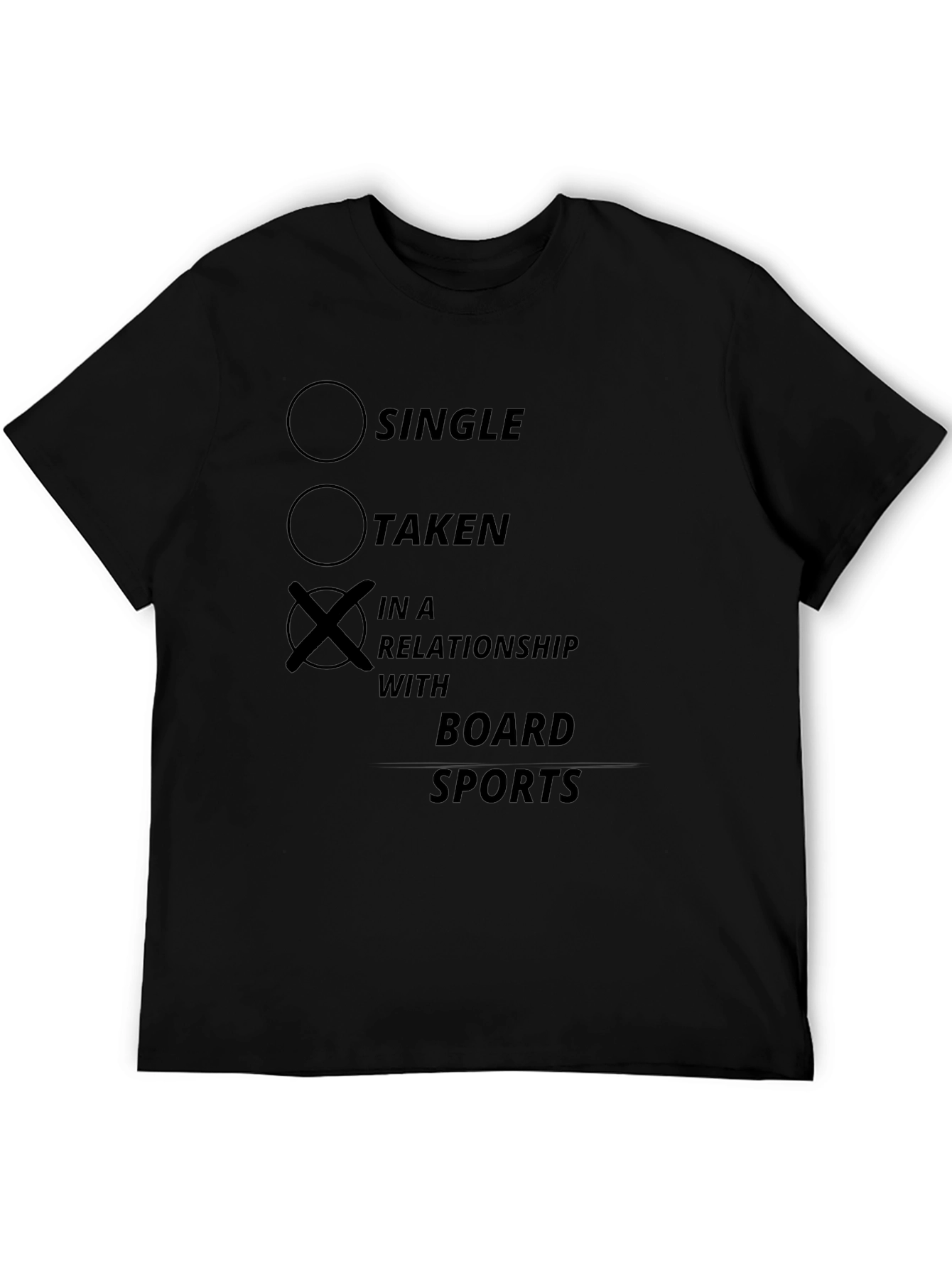Board Sports Relationship Black T-Shirt