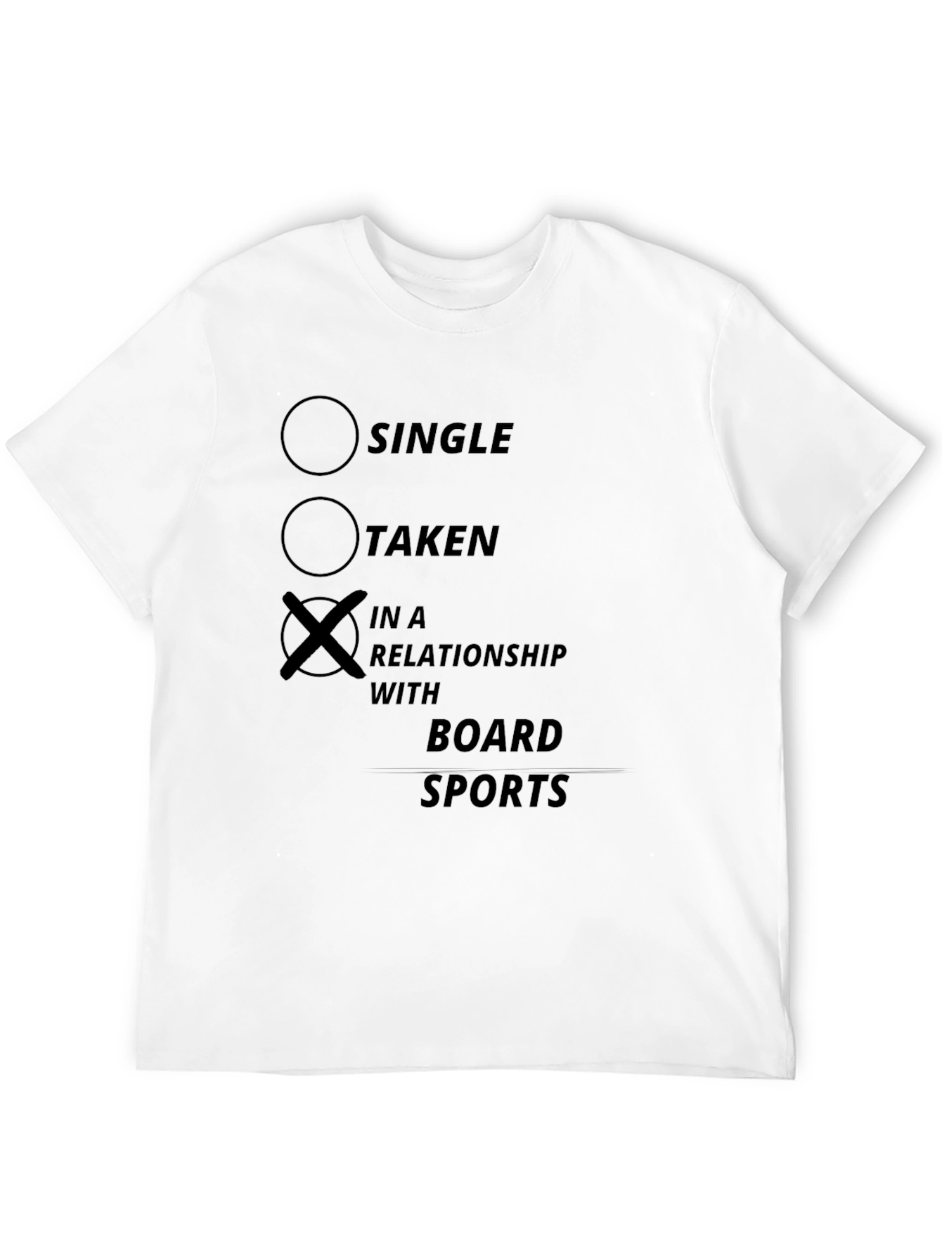 Board Sports Relationship Black T-Shirt