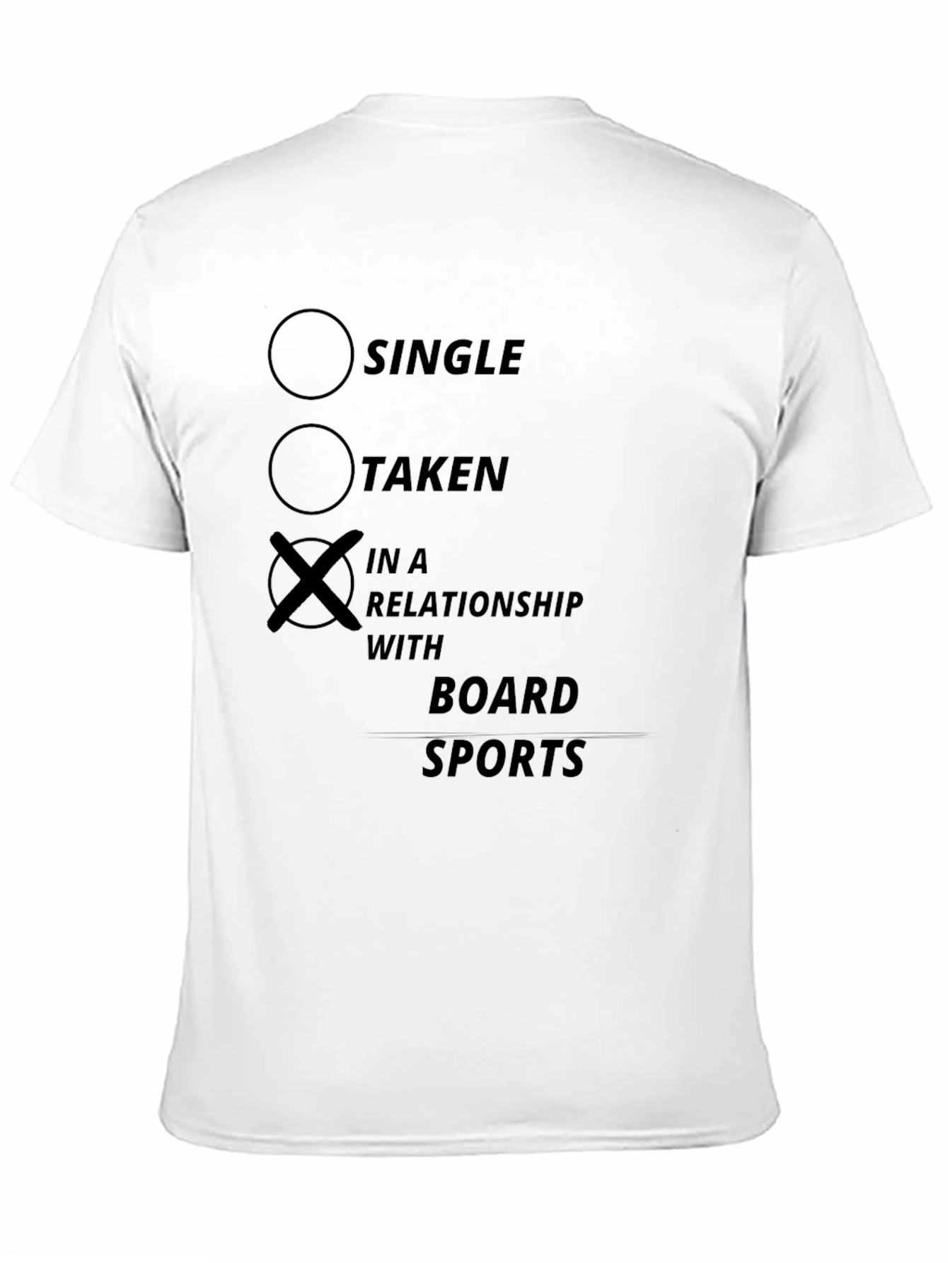 Board Sports Relationship Black T-Shirt