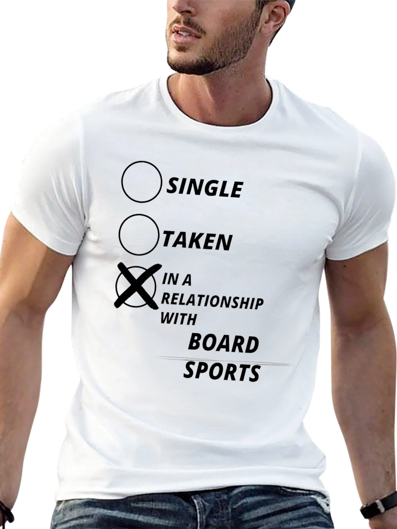 Board Sports Relationship Black T-Shirt