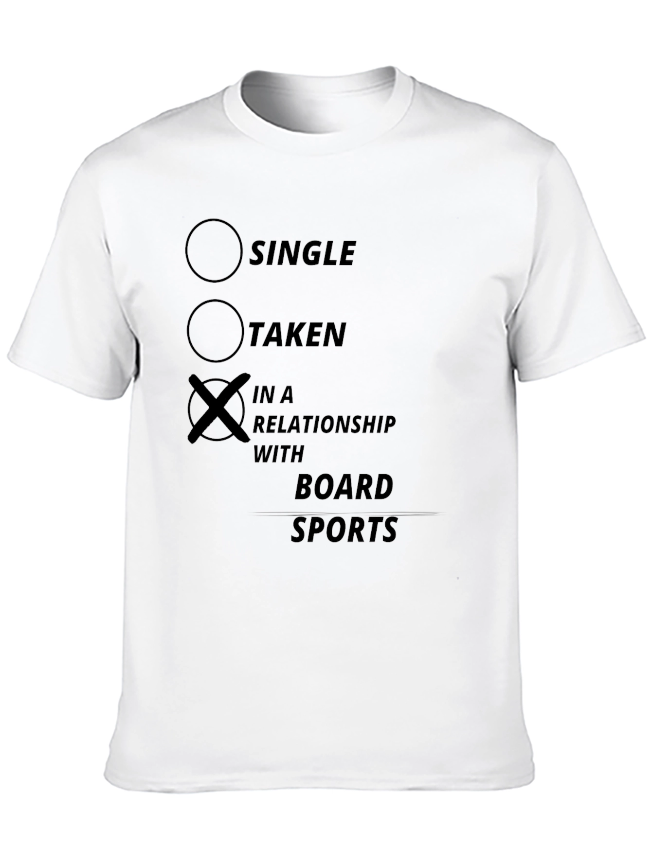 Board Sports Relationship Black T-Shirt