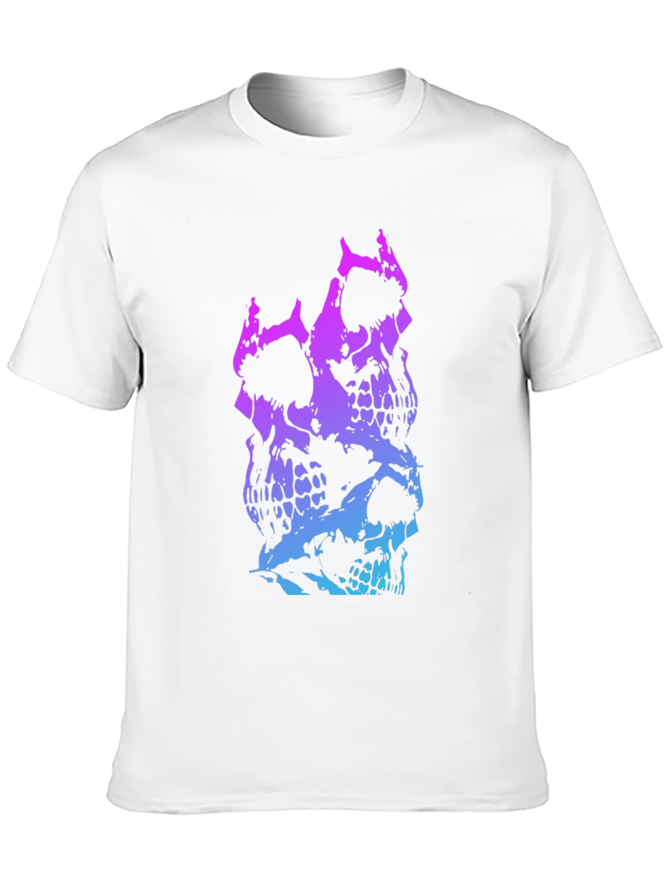 Skull Stack Graphic Tee - Black
