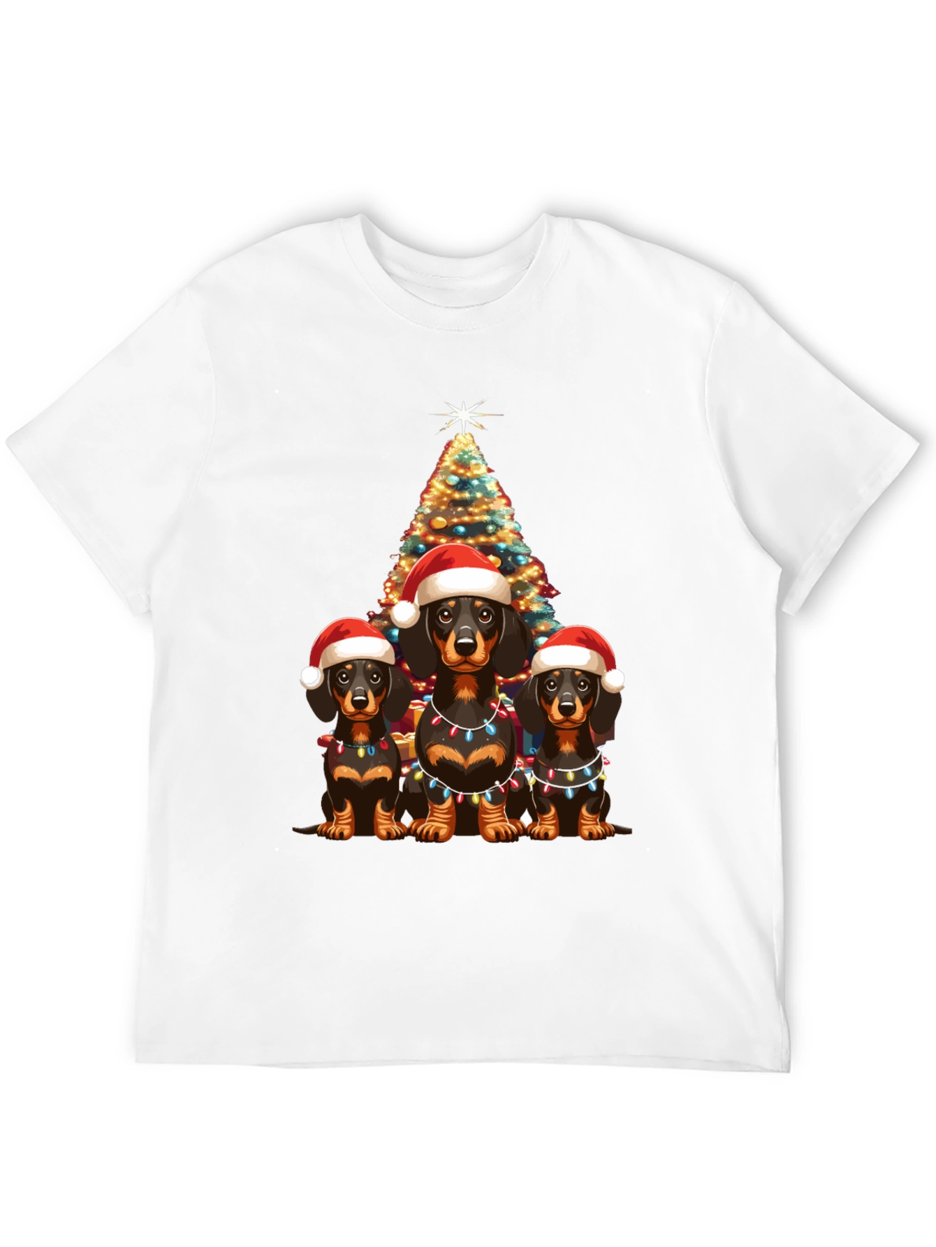 Festive Dachshund Christmas T-Shirt