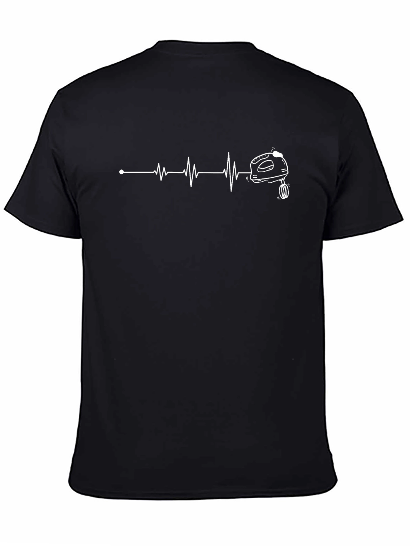 Chefs Heartbeat T-Shirt - Black Cotton Blend