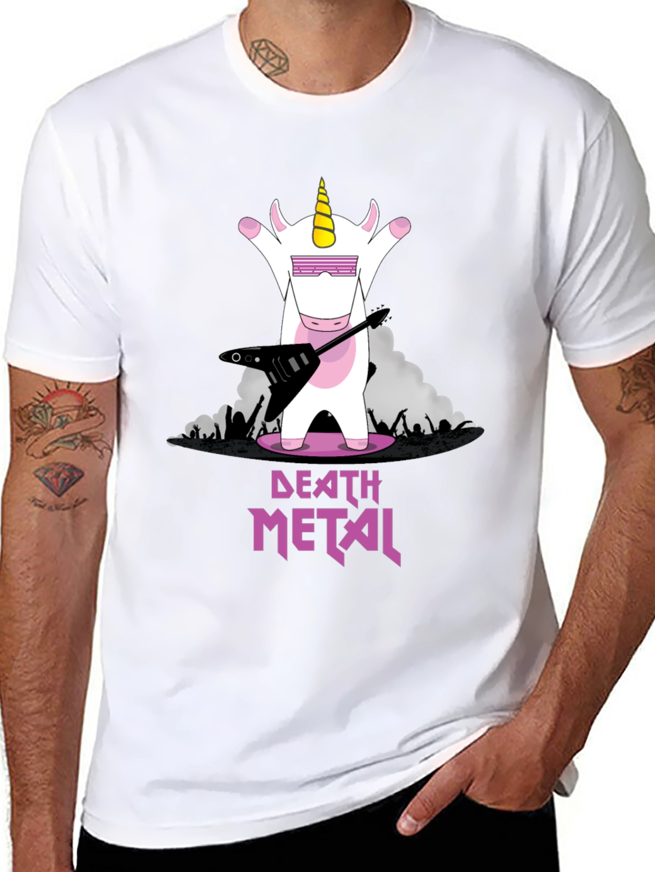 Death Metal Unicorn Graphic T-Shirt