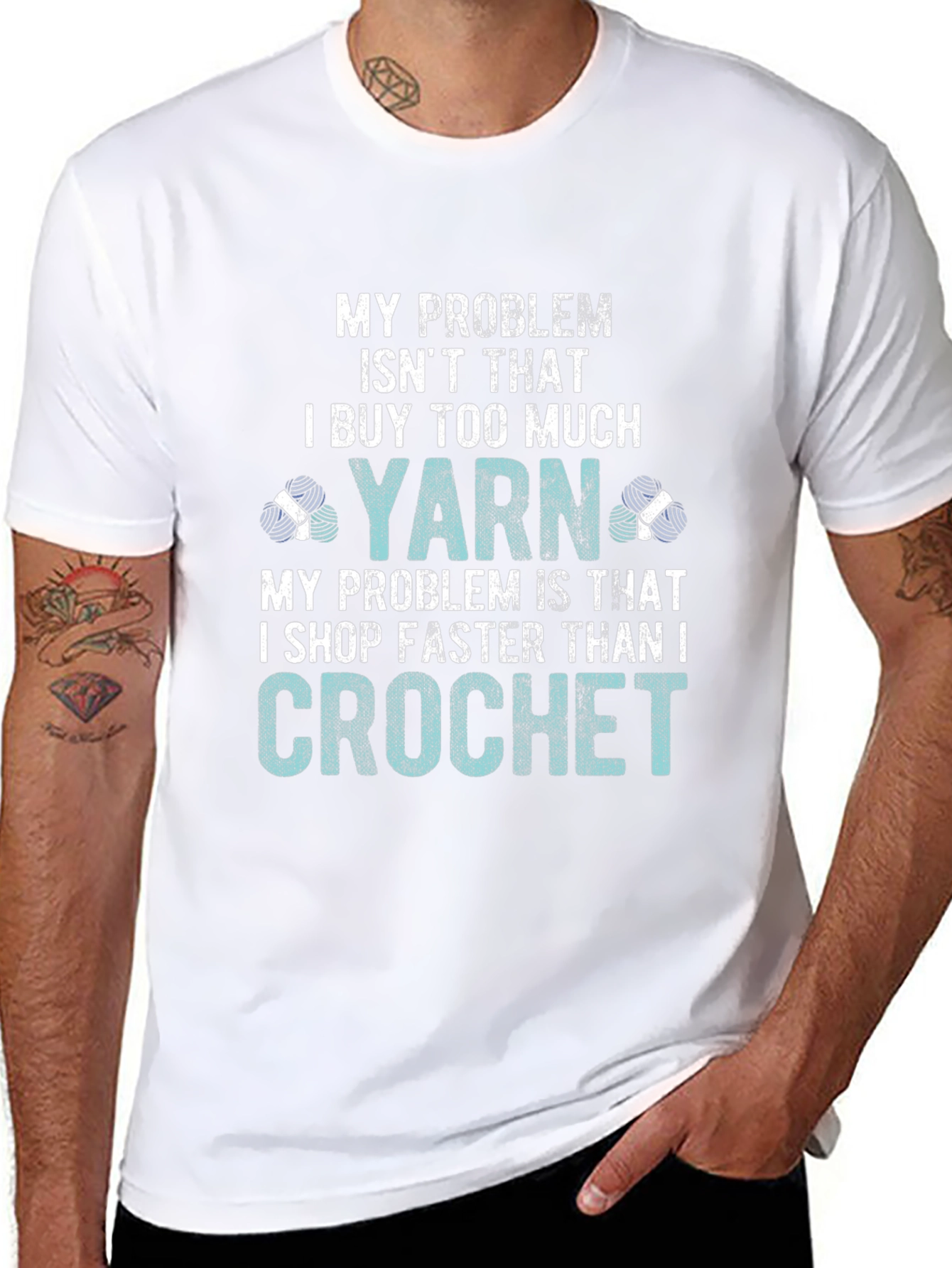Funny Crochet T-Shirt - Yarn Lover Tee