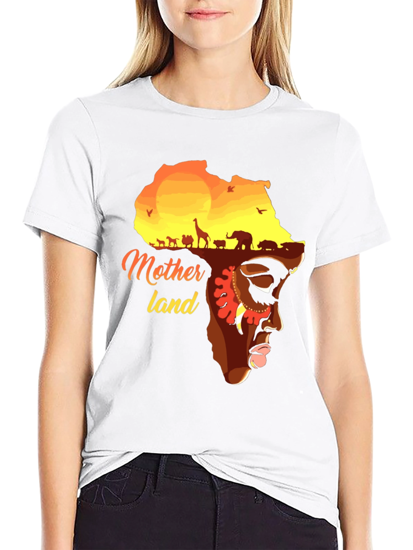 Motherland Africa Graphic T-Shirt - Unisex Black Tee