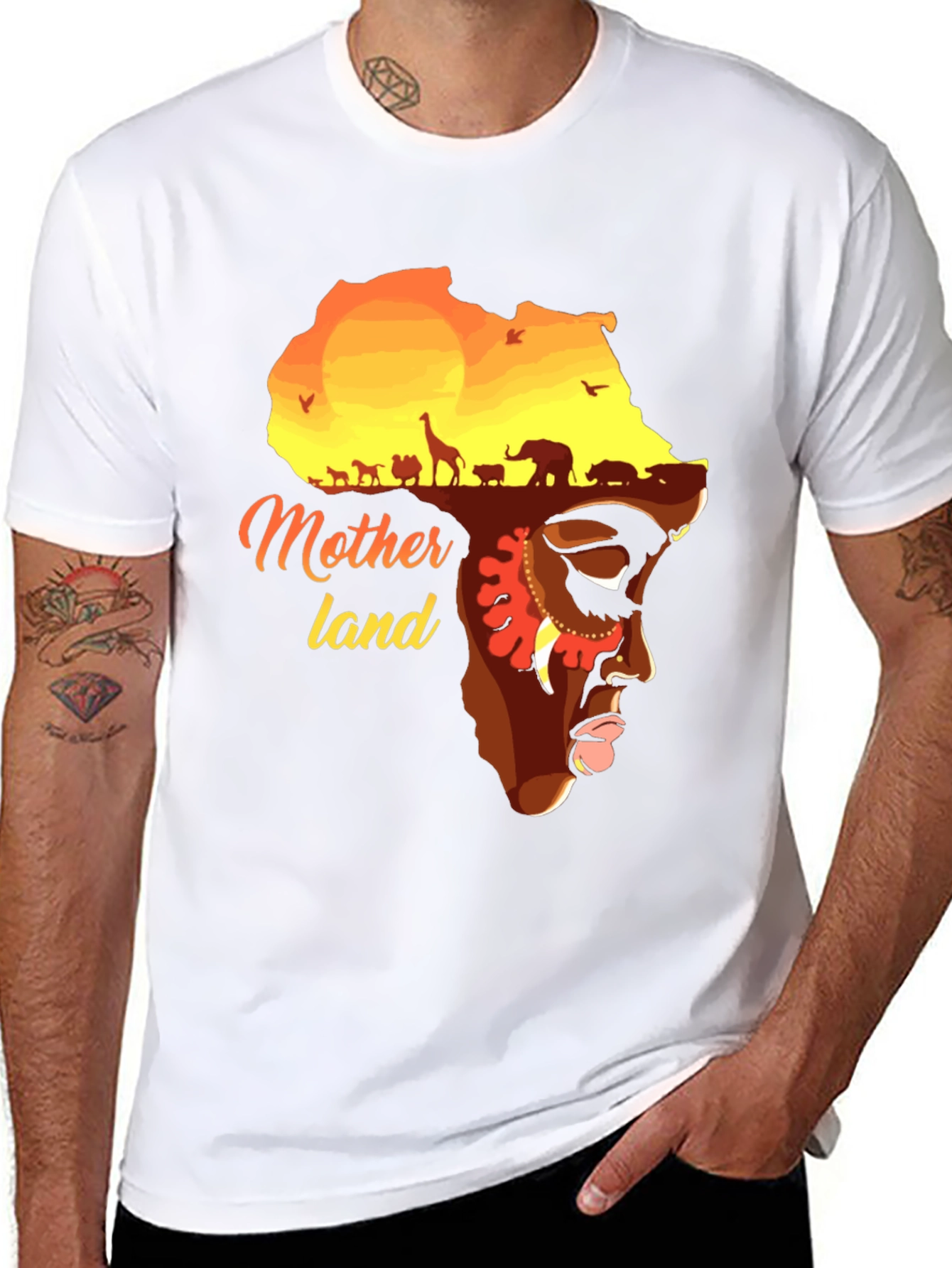 Motherland Africa Graphic T-Shirt - Unisex Black Tee