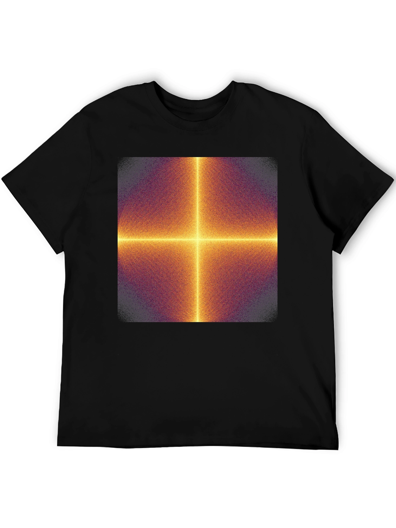 Geometric Cross Graphic Tee - Modern Art Shirt