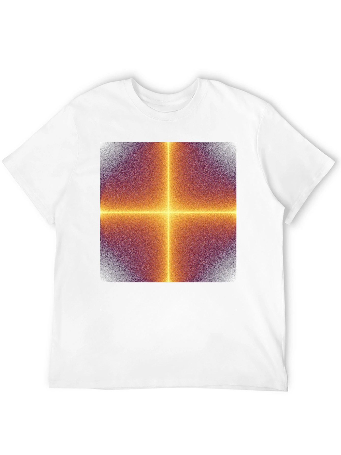 Geometric Cross Graphic Tee - Modern Art Shirt