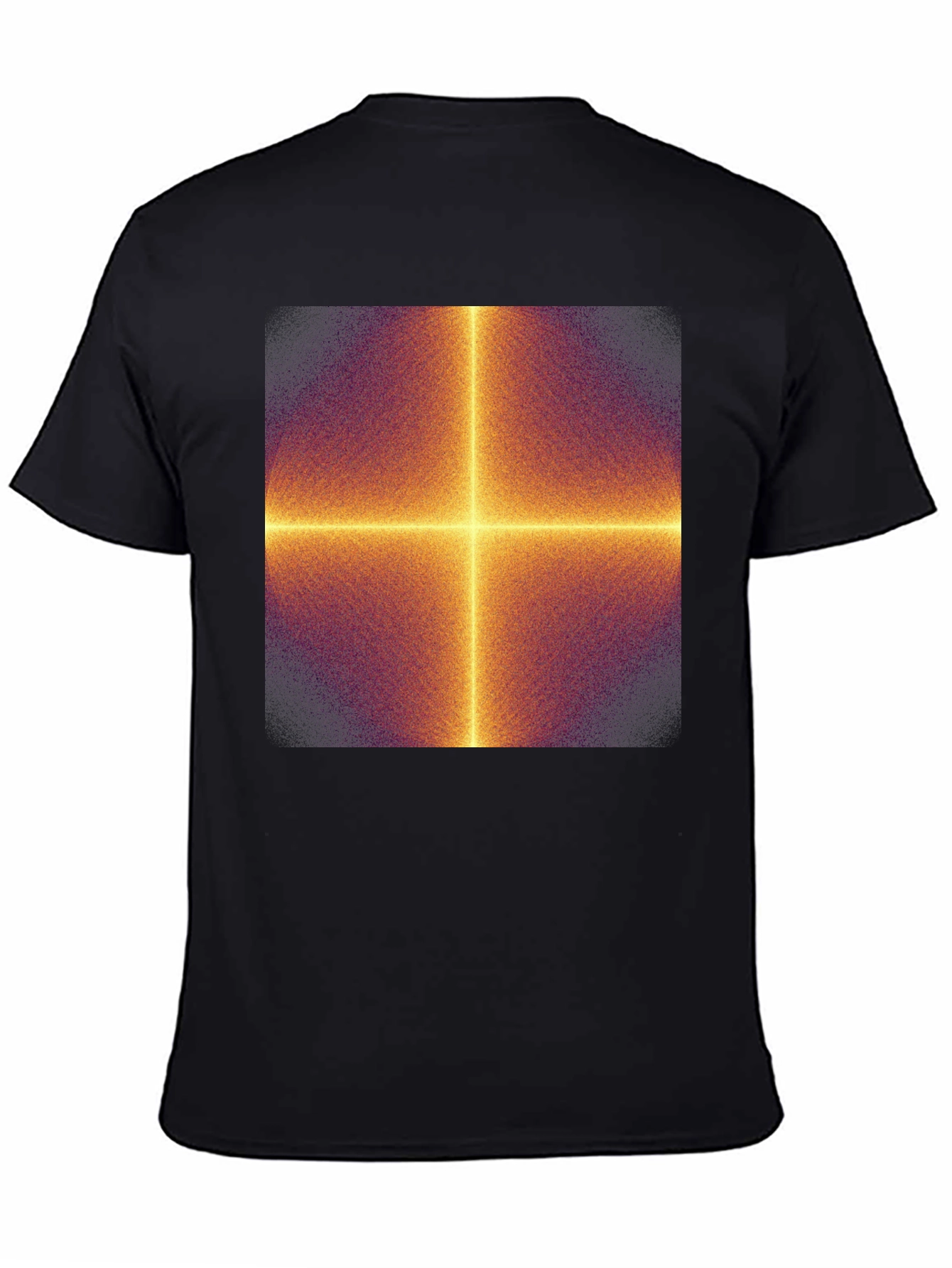 Geometric Cross Graphic Tee - Modern Art Shirt
