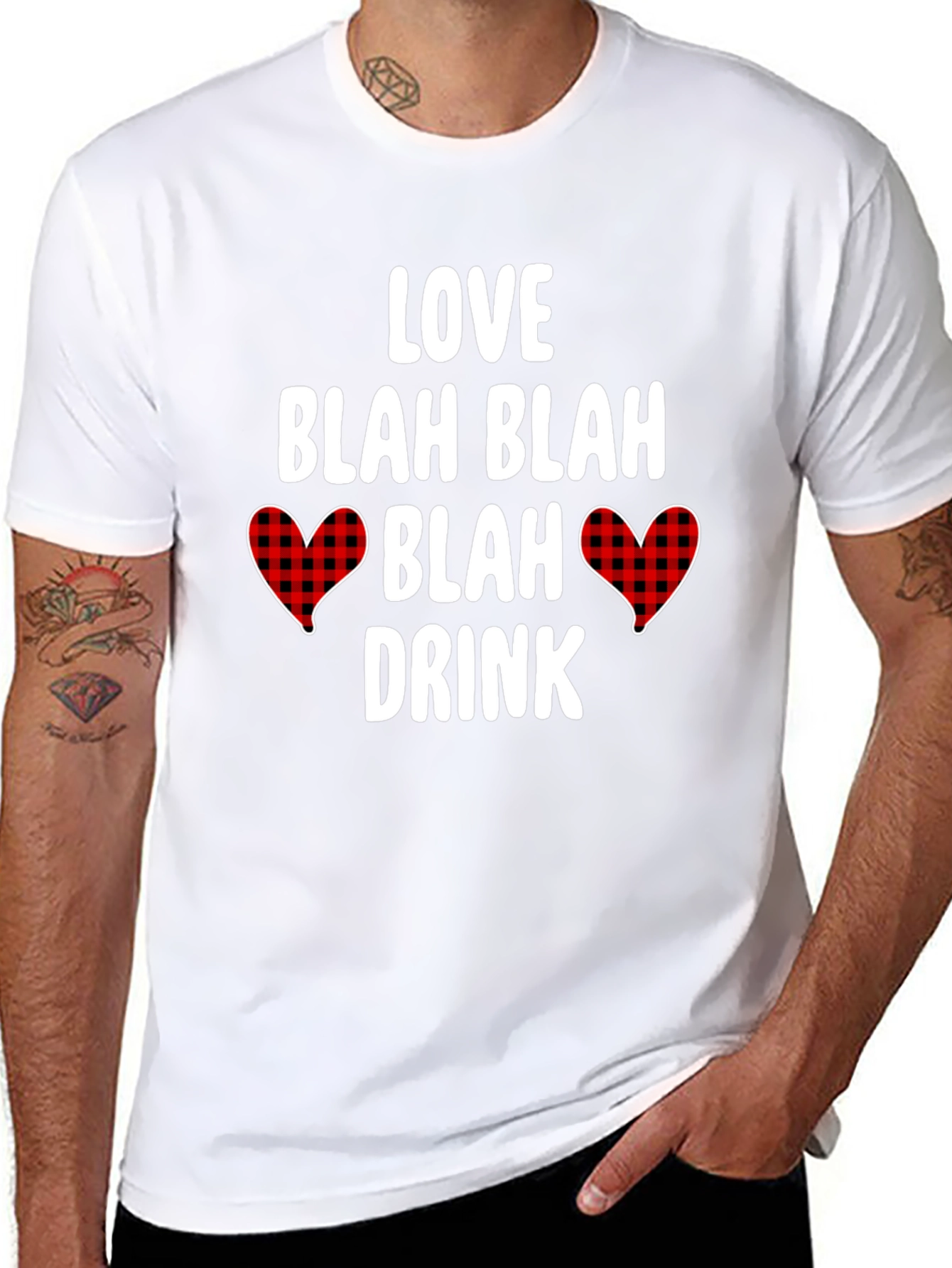 Love Blah Blah Valentines Graphic Tee