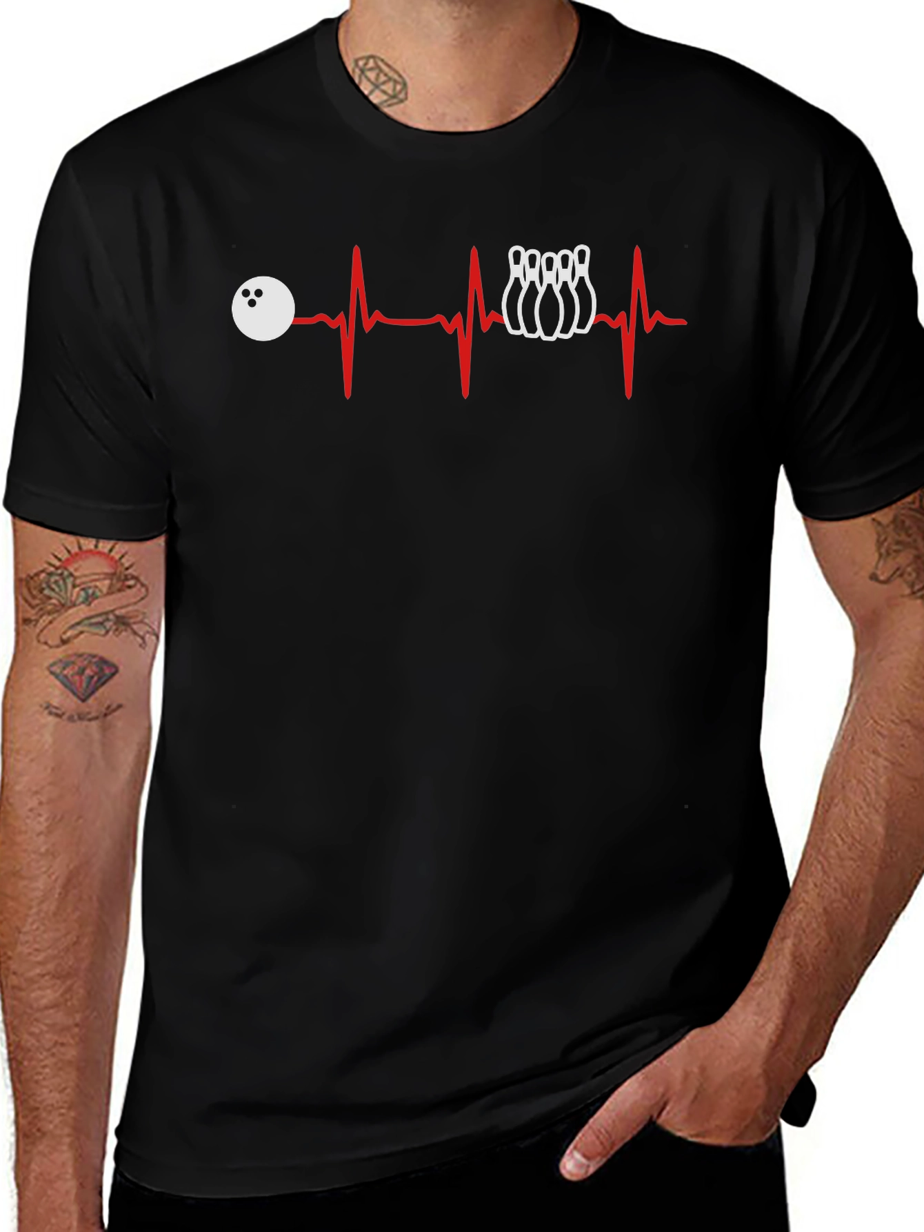 Bowling Heartbeat T-Shirt - Strike Lover Tee