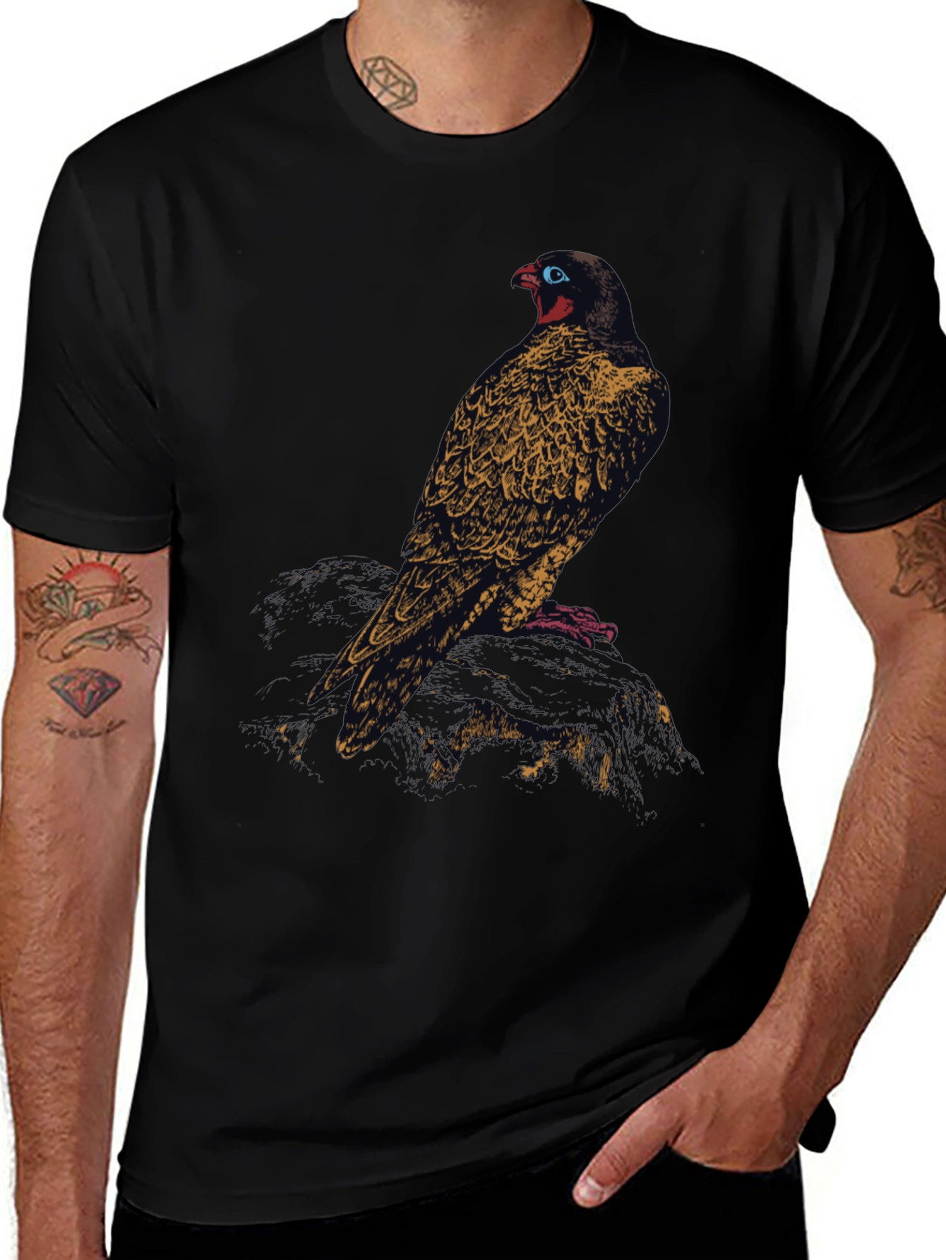 Raven Graphic Black T-Shirt