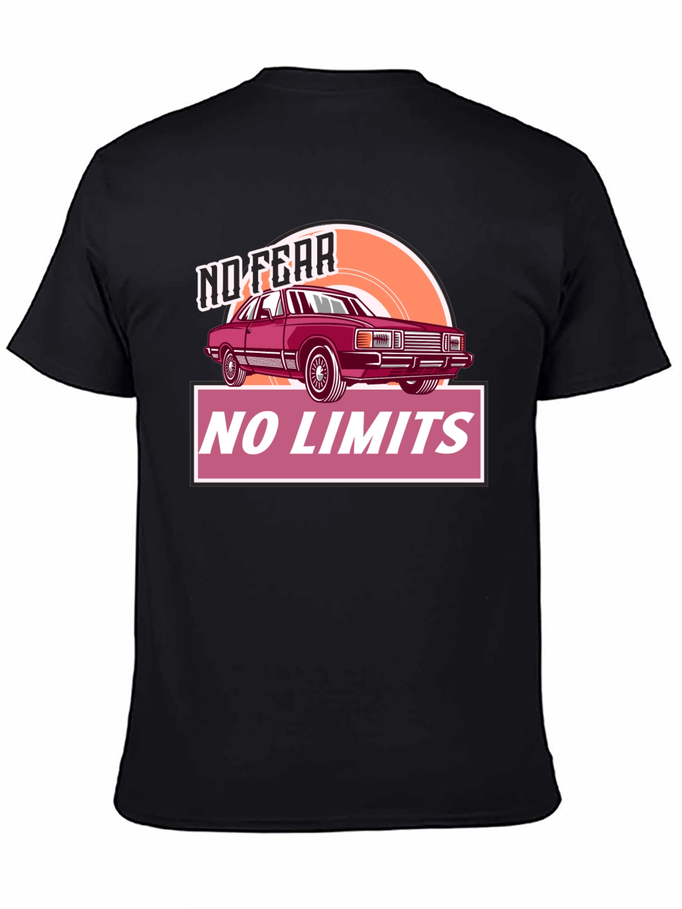 No Fear No Limits Car Graphic T-Shirt