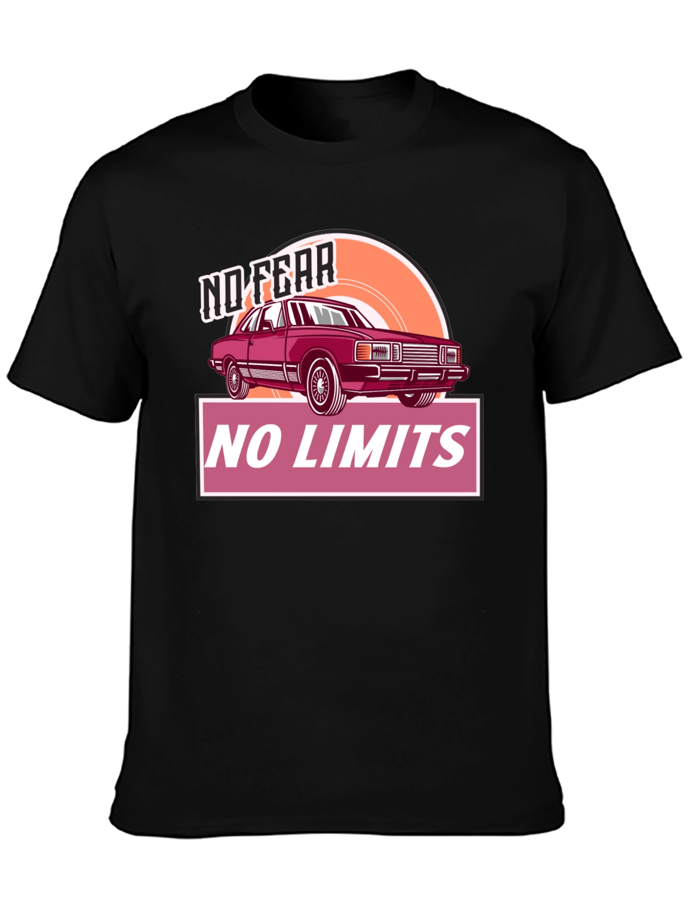 No Fear No Limits Car Graphic T-Shirt