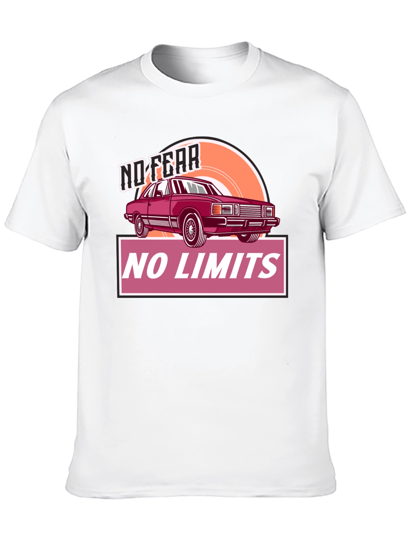No Fear No Limits Car Graphic T-Shirt
