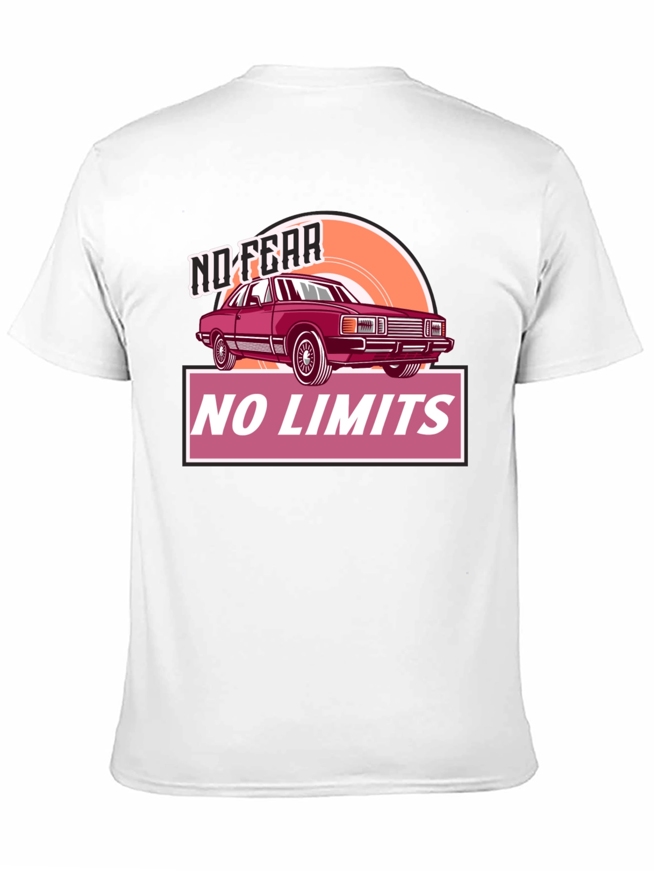 No Fear No Limits Car Graphic T-Shirt