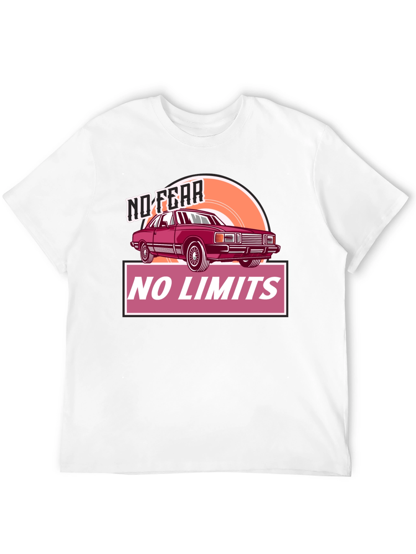 No Fear No Limits Car Graphic T-Shirt