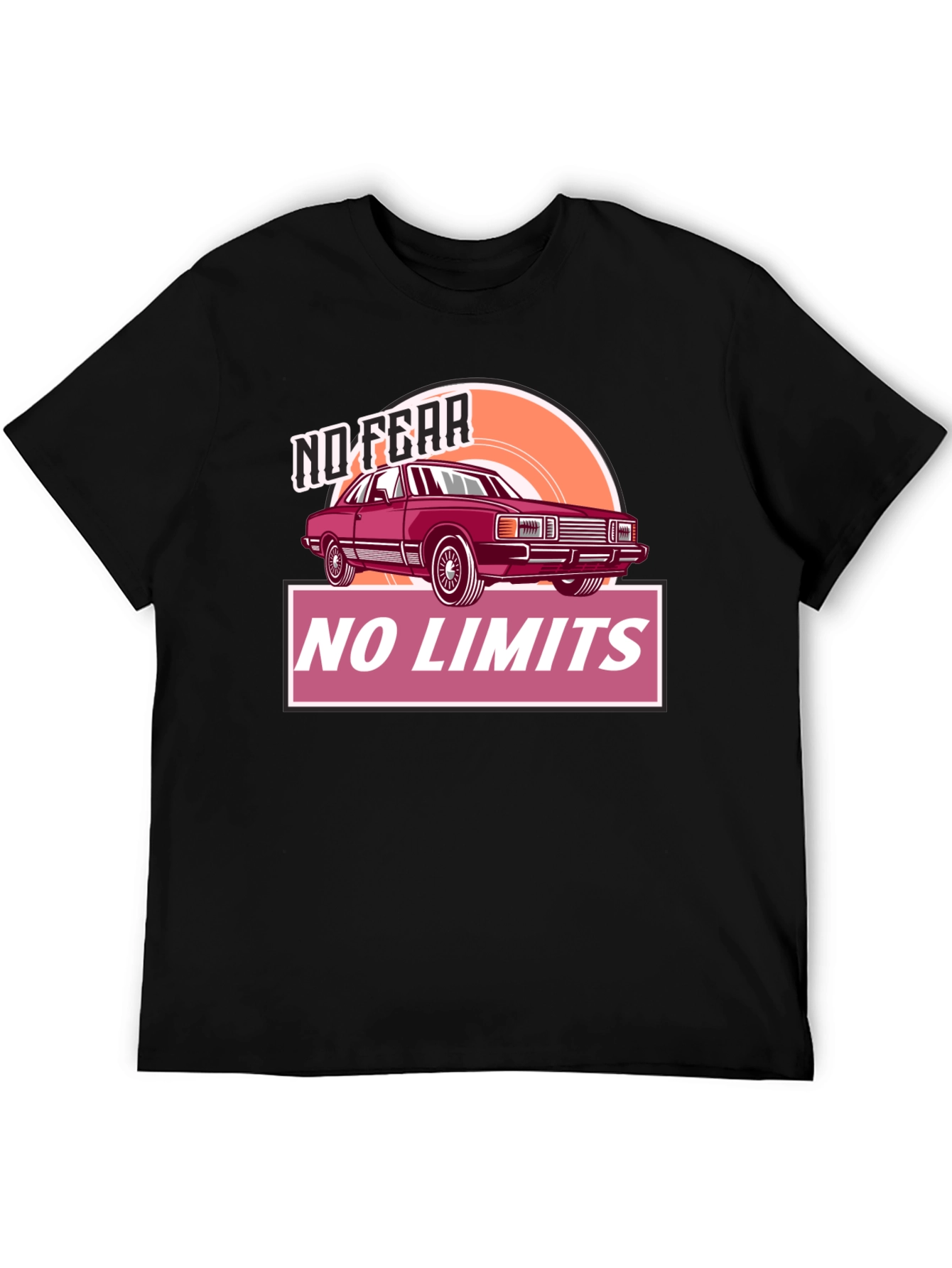 No Fear No Limits Car Graphic T-Shirt