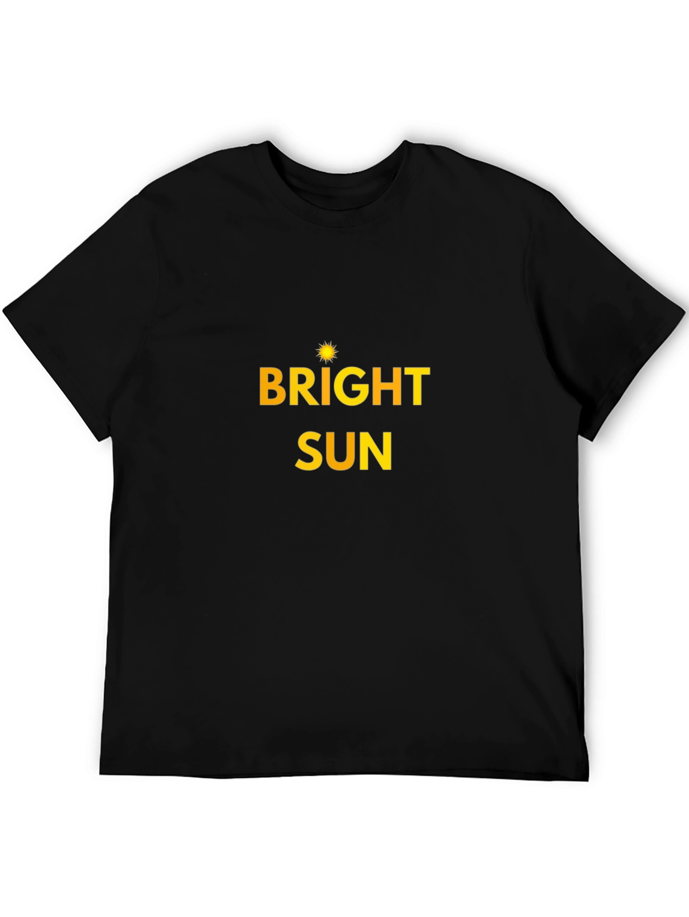 Bright Sun Graphic Tee - Black Cotton T-Shirt